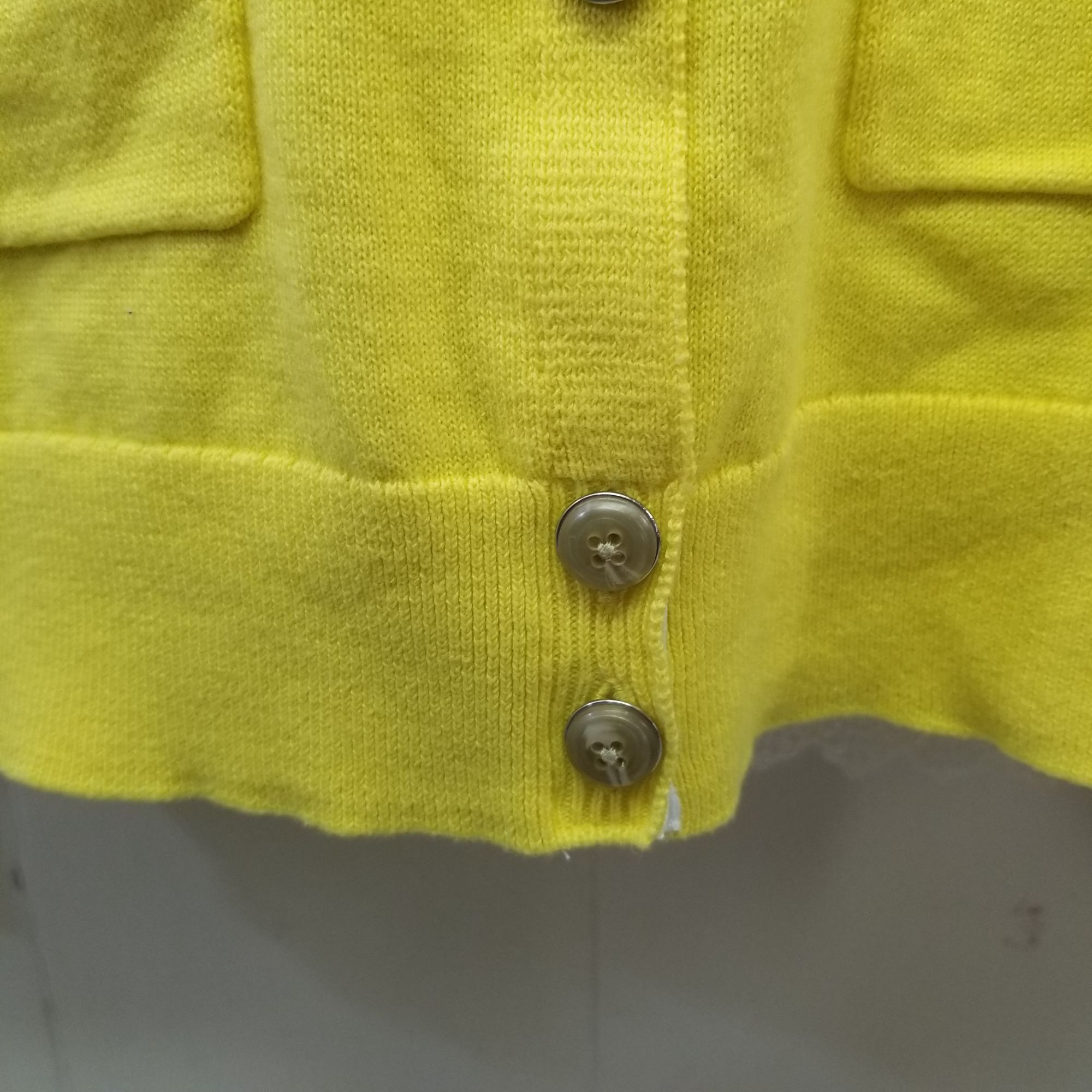Other Cabi S BELLE Cardigan Yellow Cream Lace Gray Mixed Knit Swea Size S / US 4 / IT 40 - 6 Thumbnail