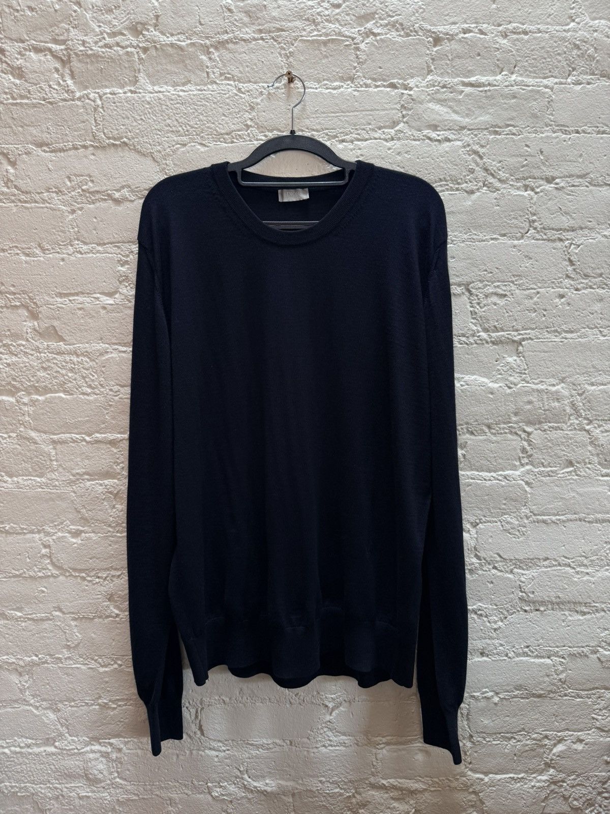 Navy CD Icon Italian Virgin Wool Sweater