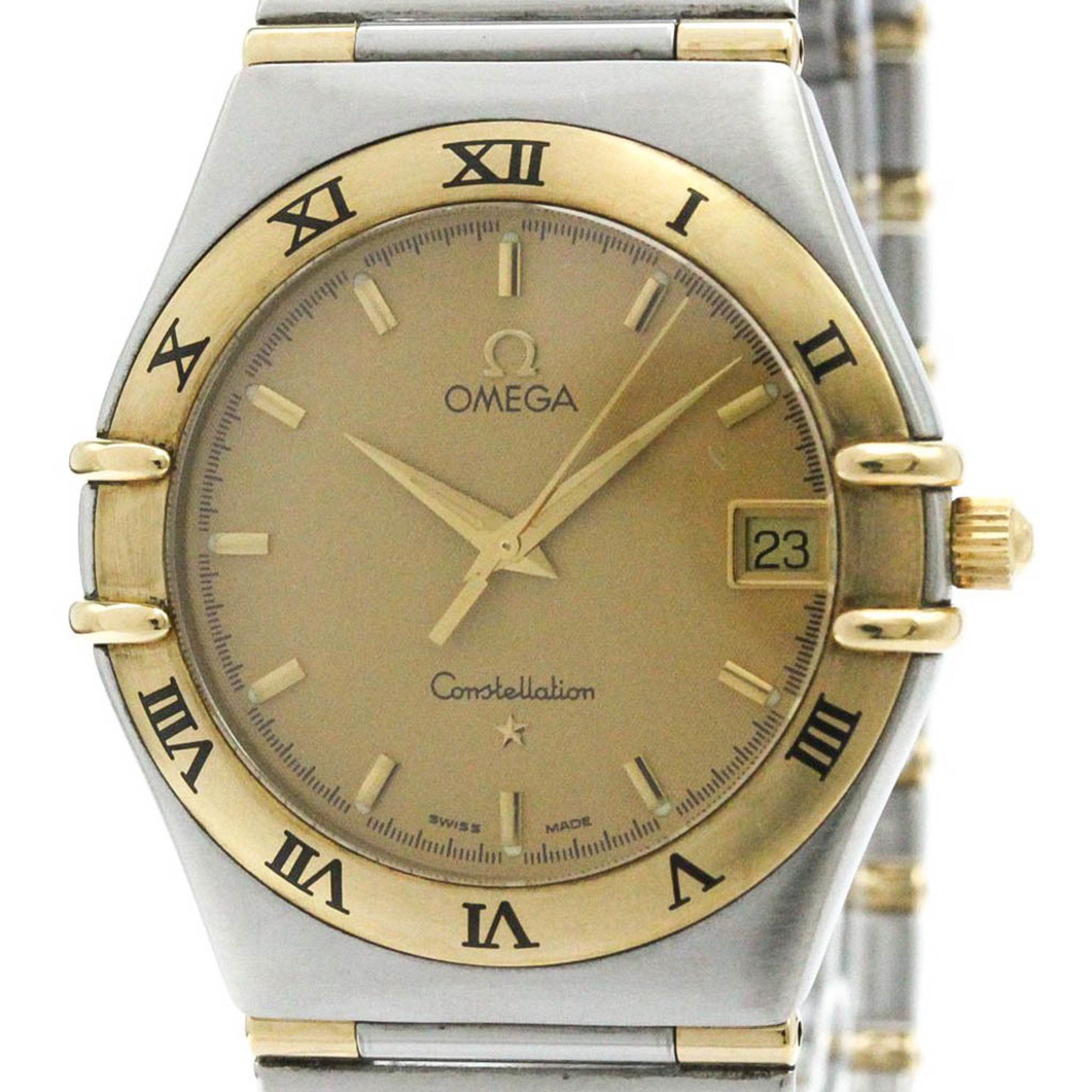 Omega Polished OMEGA Constellation 18K Gold Steel Quartz Mens Watch 1312.10 BF580431 Size ONE SIZE - 1 Thumbnail