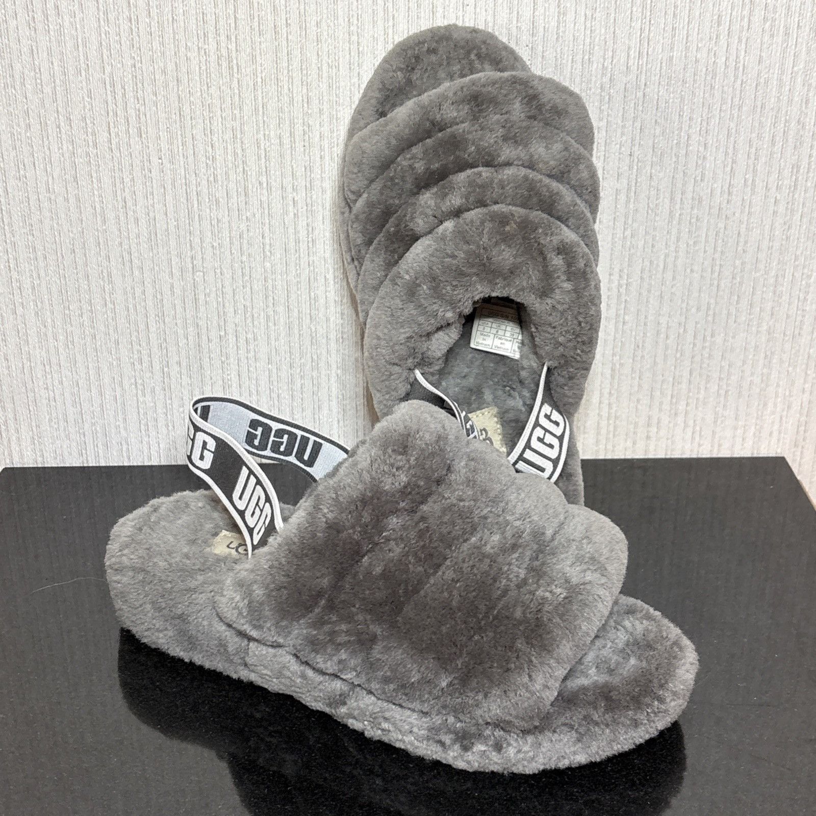 Ugg UGG Fluff Yeah Slide Slippers Womens Size 8 US 1095119 Gray Size US 8 / IT 38 - 1 Thumbnail