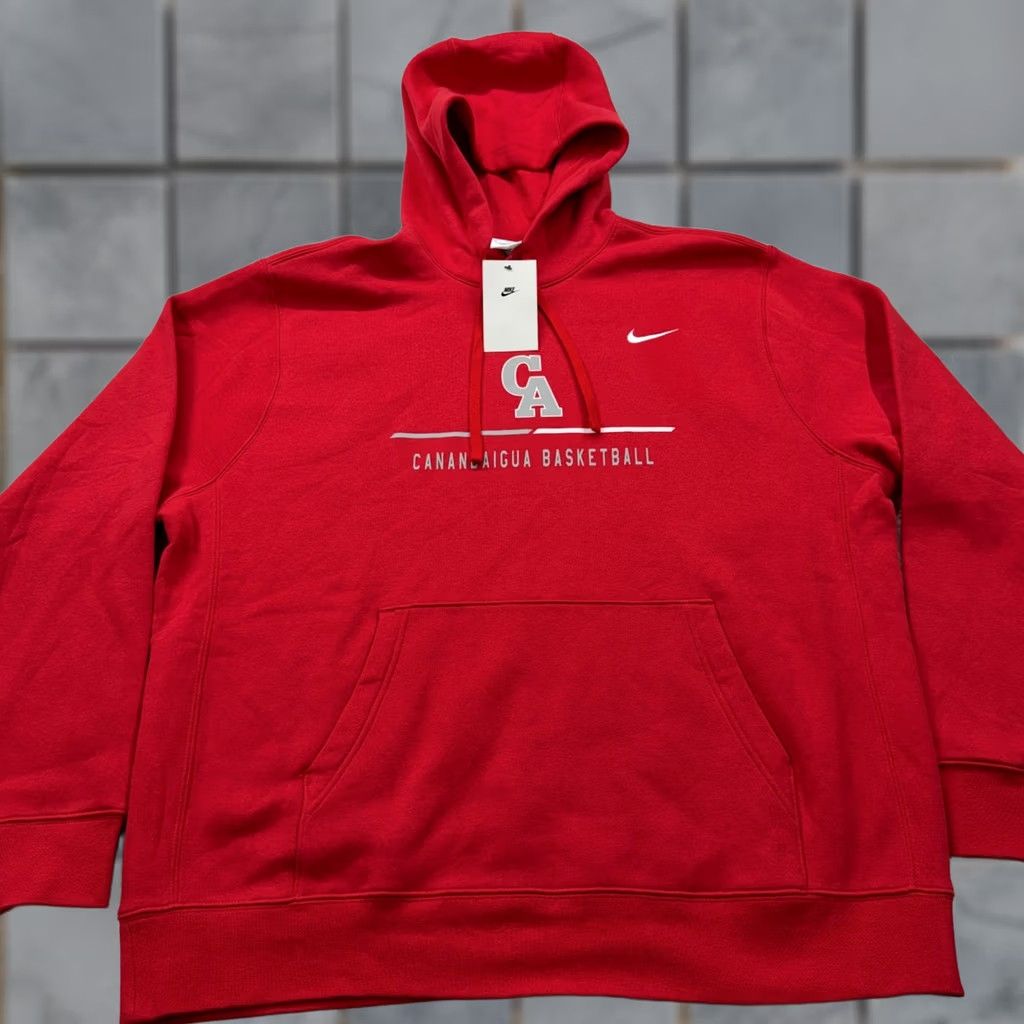 Nike NIKE Mens Red Canandaigua Basketball Hoodie Sweatshirt XL CJ1611-657 Size US XL / EU 56 / 4 - 1 Thumbnail