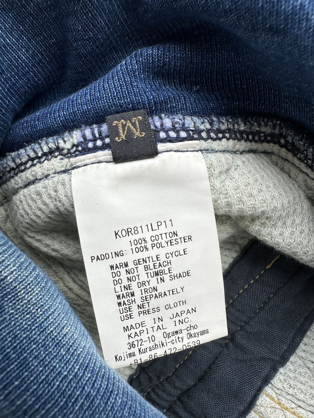 Kapital Kapital 13 stars quilted waffle thermal military cargo denim Size US 33 - 10 Thumbnail