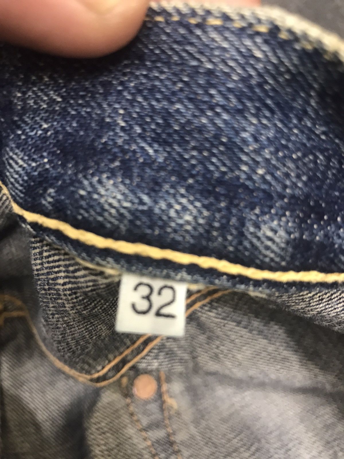 Japanese Brand fin&Sons Japan Distressed Redline Selvedge Jeans Size US 34 / EU 50 - 24 Thumbnail