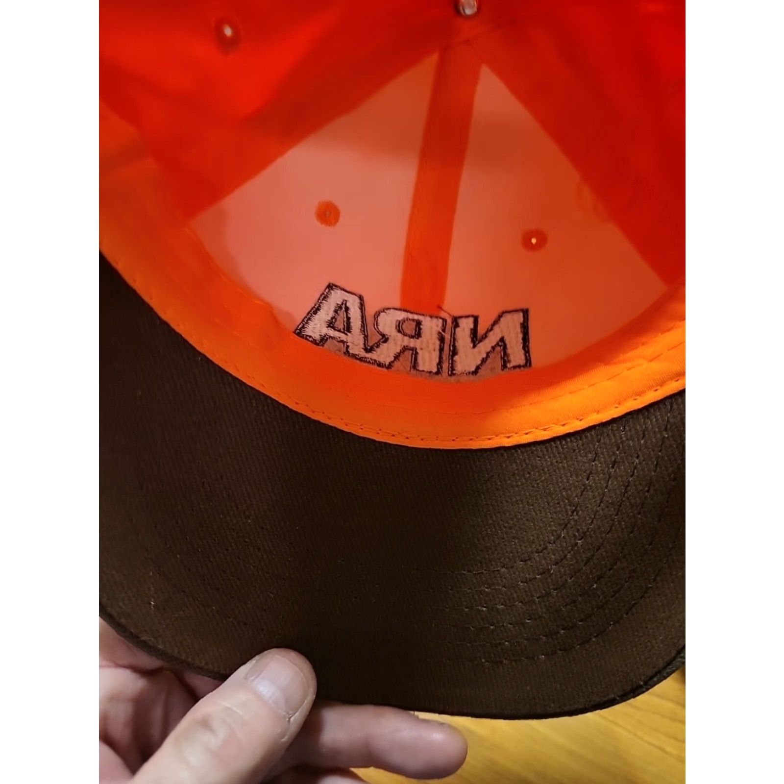 Hunter NRA Hat Baseball Cap Adjustable Brown Brim Hunters Orange Canvas Cotton Men Hunting Guns Shirt? Size ONE SIZE - 6 Thumbnail
