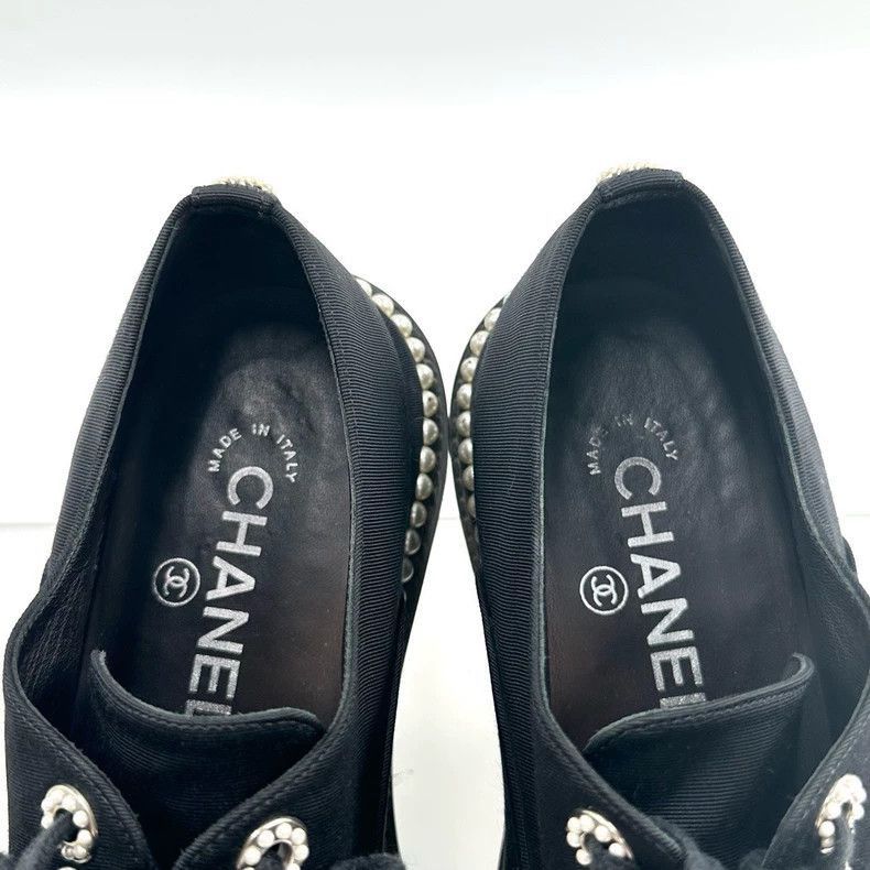 Chanel Chanel Black Pearl Embellished Flat Shoes -2505 Size US 6 / IT 36 - 6 Thumbnail