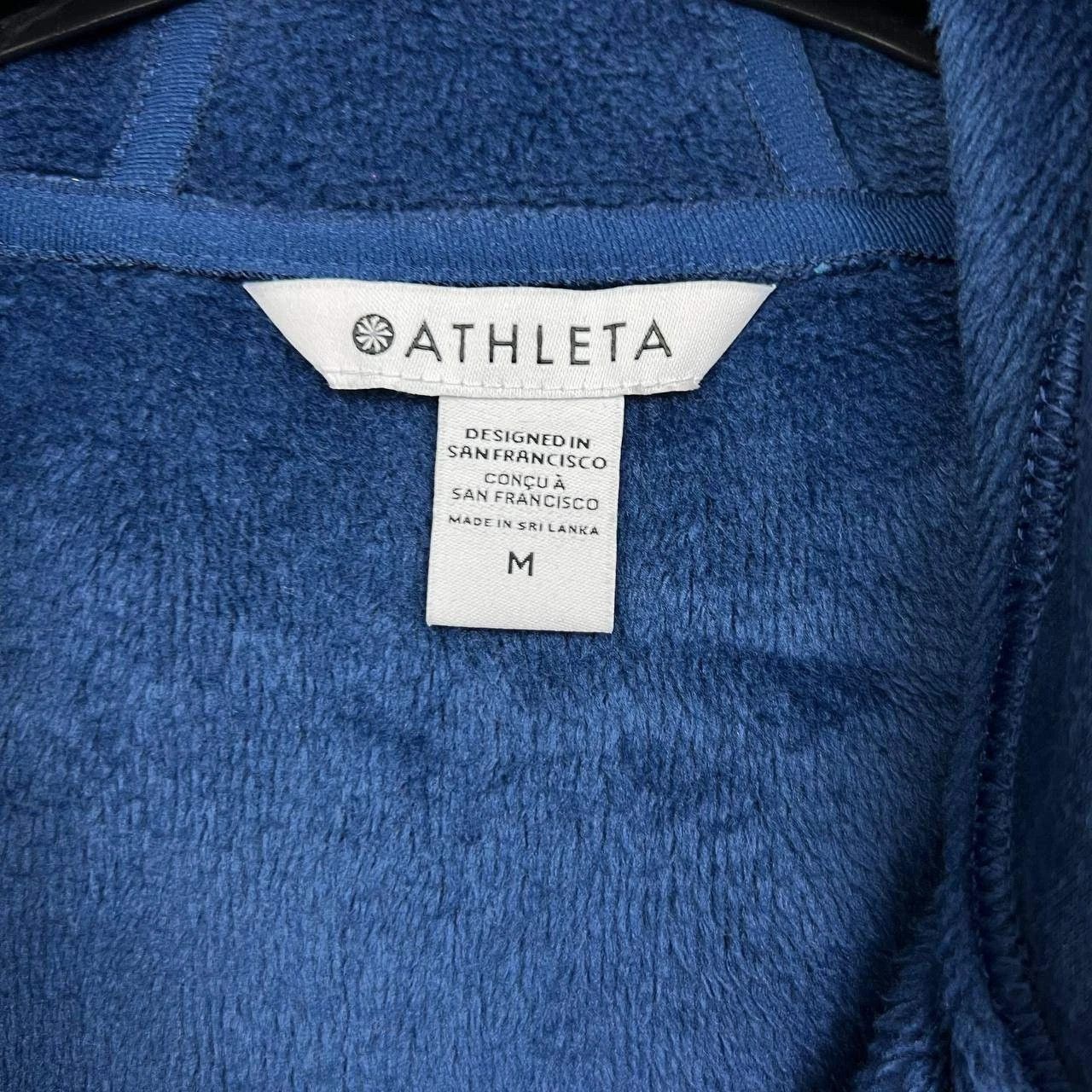 Athleta Athleta Hoodie Women Blue Fleece Pullover Quarter Zip M Size M / US 6-8 / IT 42-44 - 2 Thumbnail
