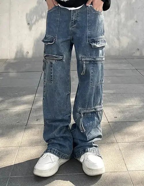 Vintage Cargo Jeans Men Size US 30 / EU 46 - 1 Thumbnail