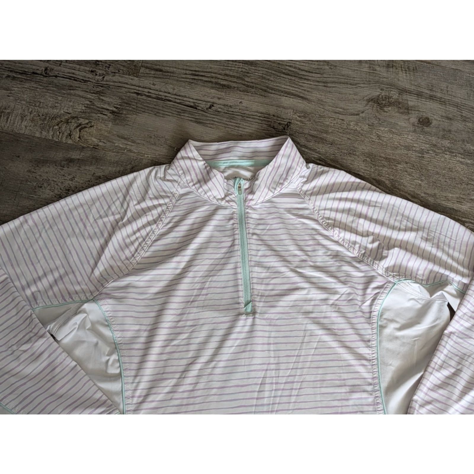 Peter Millar Peter Millar Shirt XL Sun Comfort Base Layer Striped Half Zip Pullover Womens Size XL / US 12-14 / IT 48-50 - 2 Thumbnail