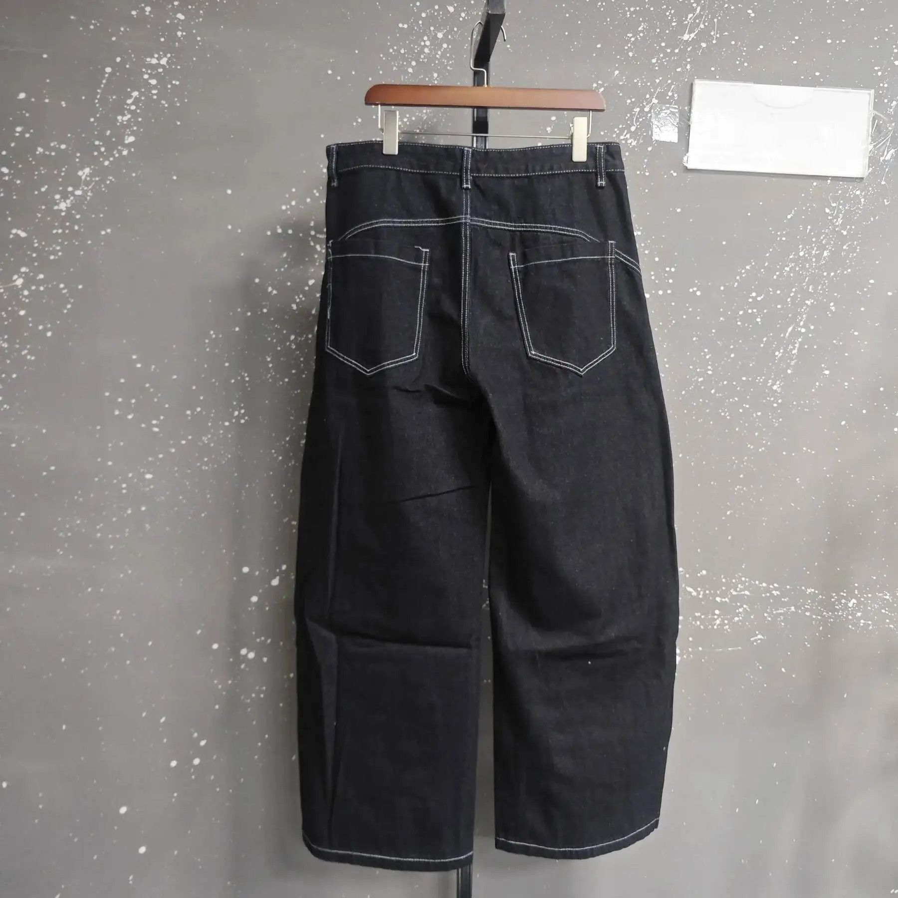 Japanese Brand Dark Blue Wide Leg Baggy Denim Jeans Size US 30 / EU 46 - 5 Thumbnail