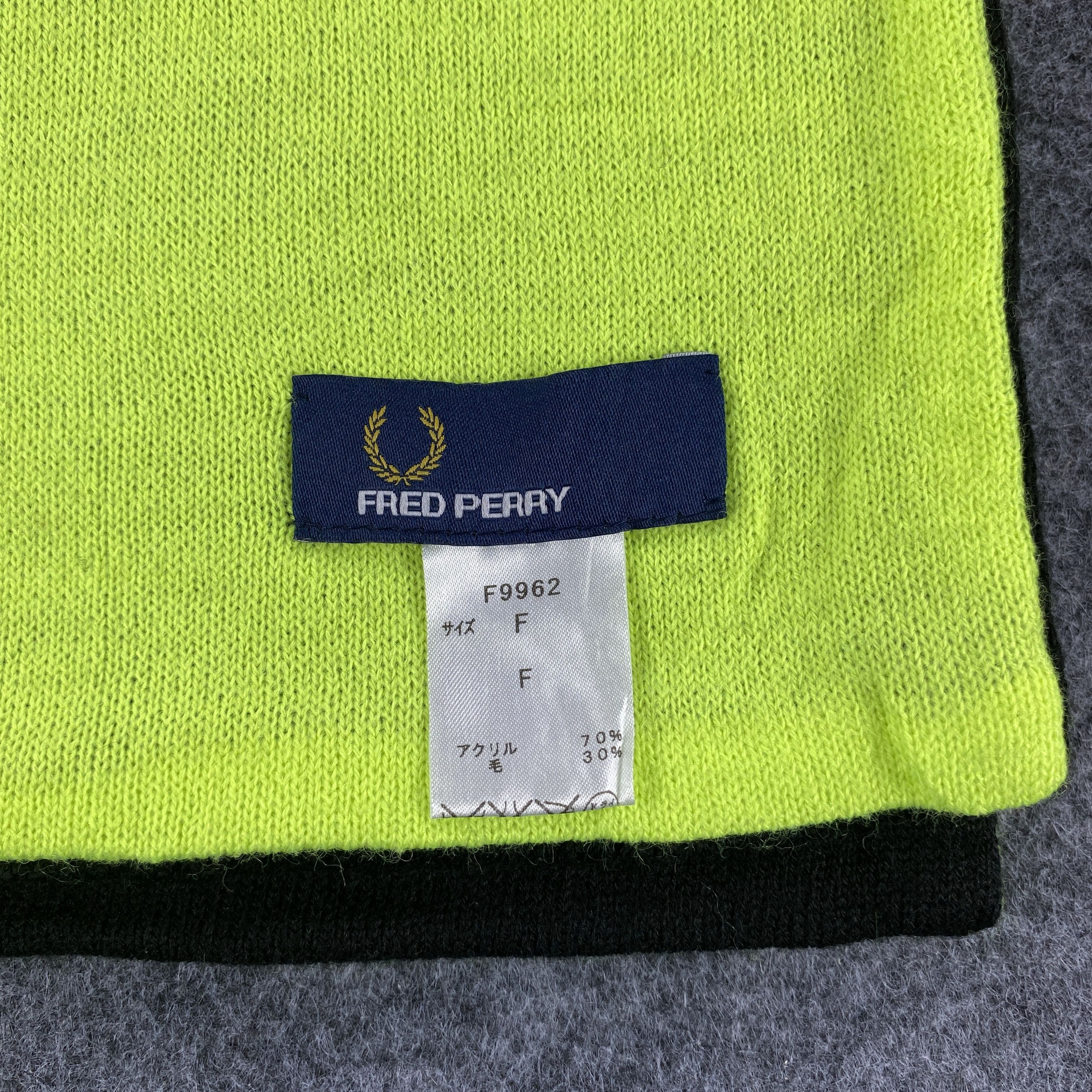 Fred Perry × Vintage GF10632 Fred Perry Scarf Neck Wear Muffler Nova Check Size ONE SIZE - 4 Thumbnail