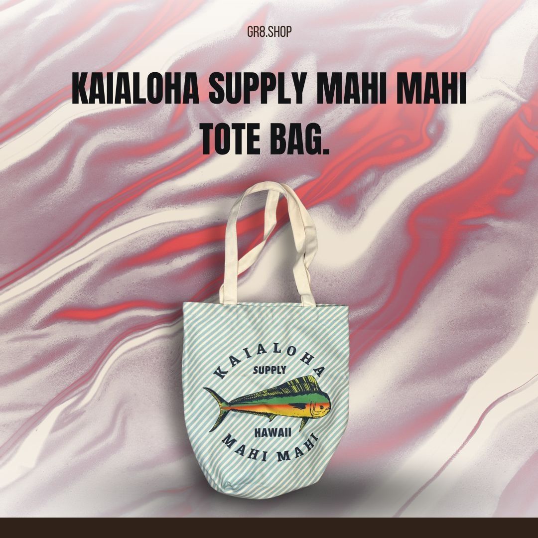 Other Kaialoha Supply Mahi Mahi Tote Bag With Striped Design & Dur Size ONE SIZE - 1 Thumbnail