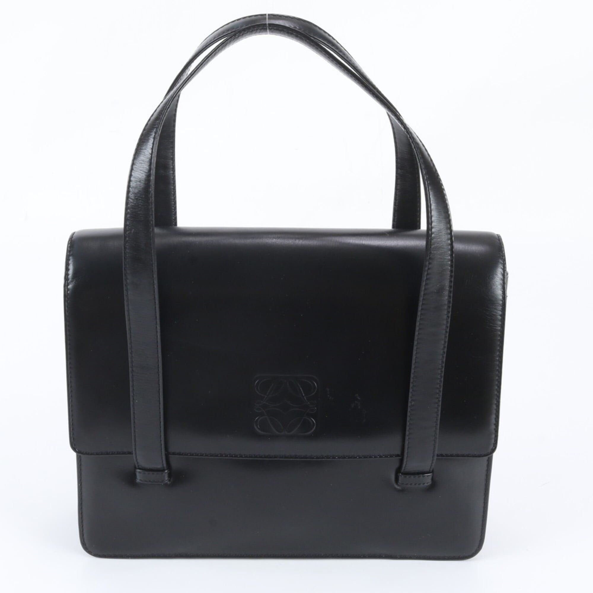 Loewe Loewe Anagram Leather Tote Bag Shoulder Handbag Black Women's Size ONE SIZE - 1 Thumbnail