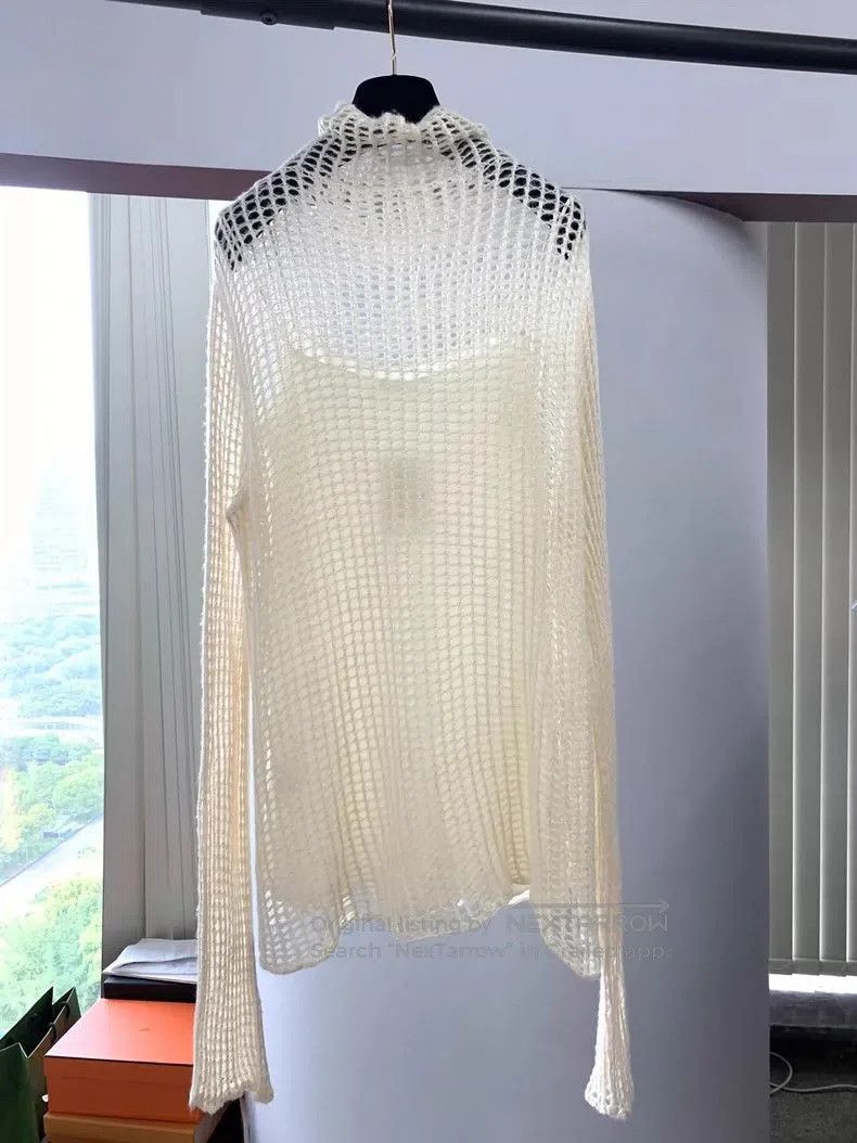 The Row The Row Cream Knit Hollow Out Top. Size US S / EU 44-46 / 1 - 2 Thumbnail