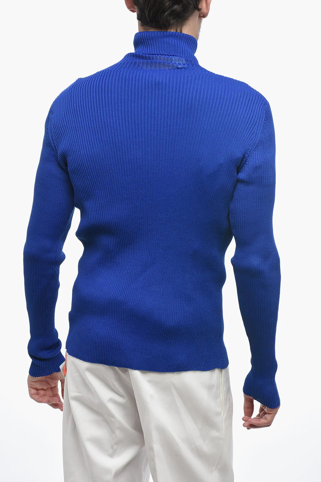 Off-White og1mm0526 Turtleneck Sweater in Blue Size US M / EU 48-50 / 2 - 2 Thumbnail