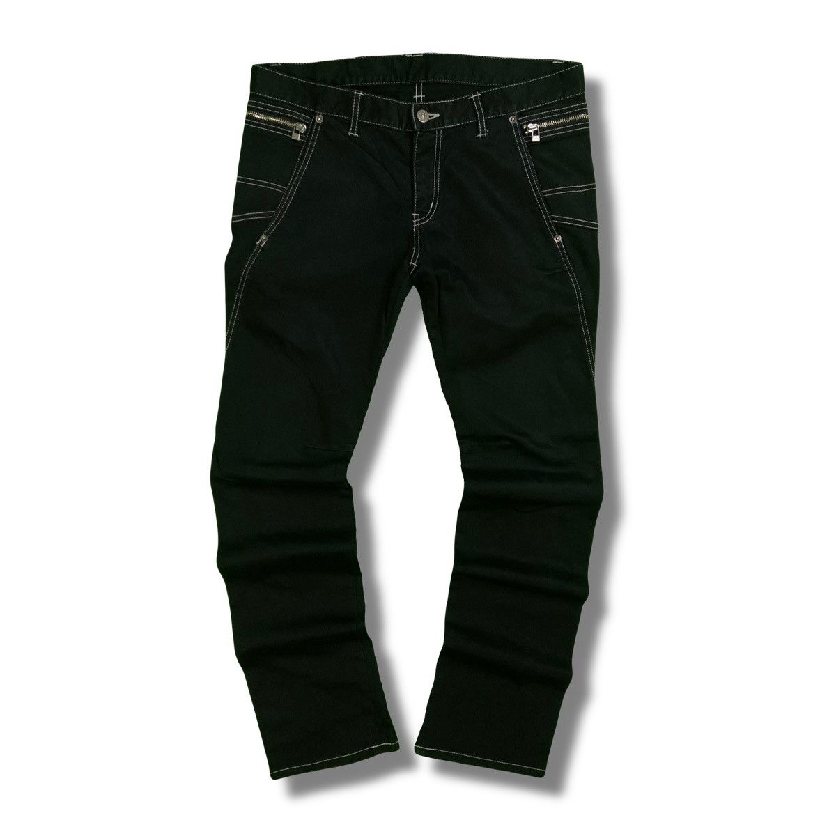 PPFM 2000s PPFM Bondage Zipper Punk Style Pants Size US 35 - 1 Thumbnail