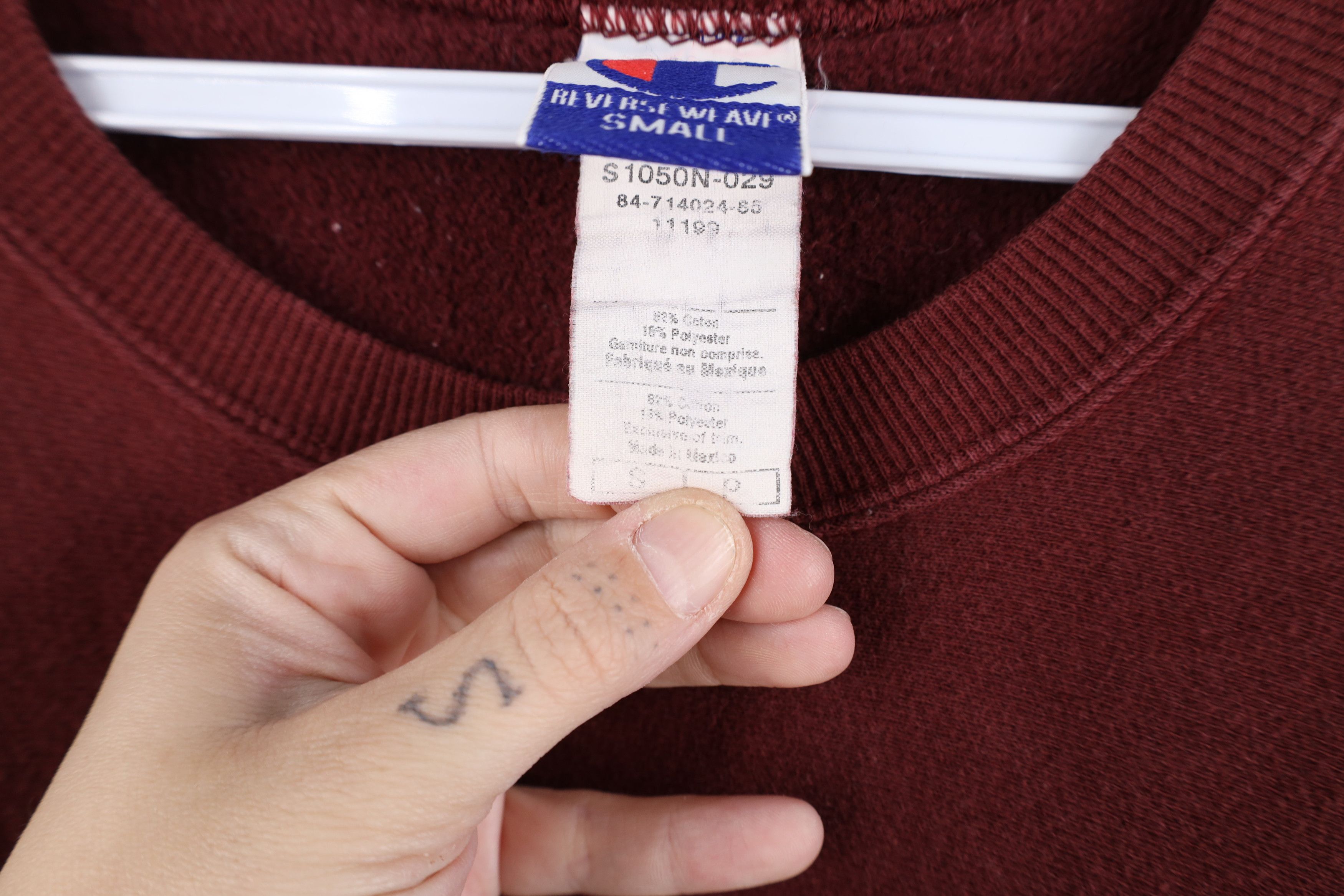 Champion Vintage 90s Champion Reverse Weave Crewneck Sweatshirt Red Size US S / EU 44-46 / 1 - 9 Thumbnail