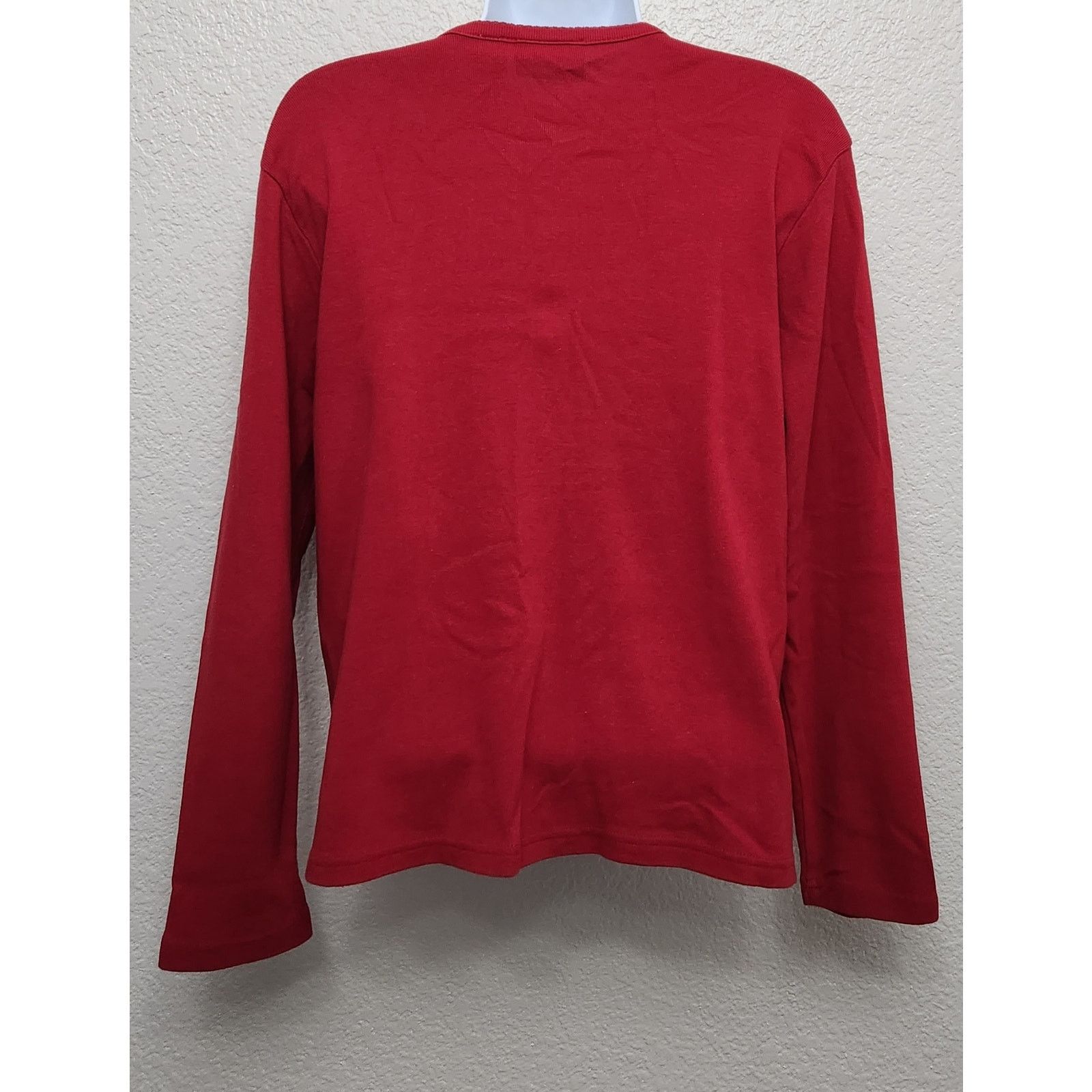Other Liz Claiborne Lizwear Red V Neck Button Up Cardigan Medium Size M / US 6-8 / IT 42-44 - 4 Thumbnail