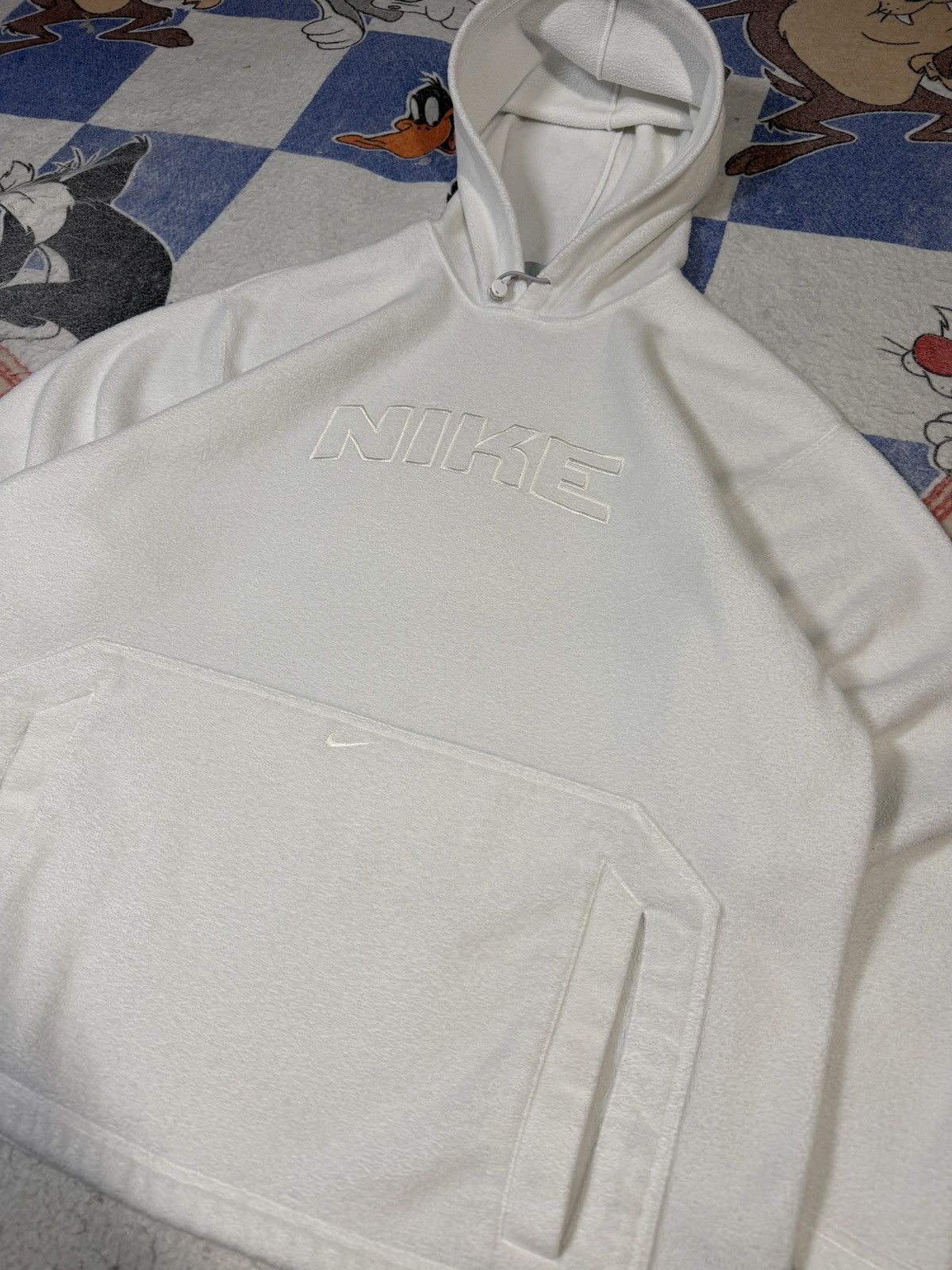 Nike Vintage Nike spell out center swoosh fleece pullover Size US L / EU 52-54 / 3 - 2 Thumbnail