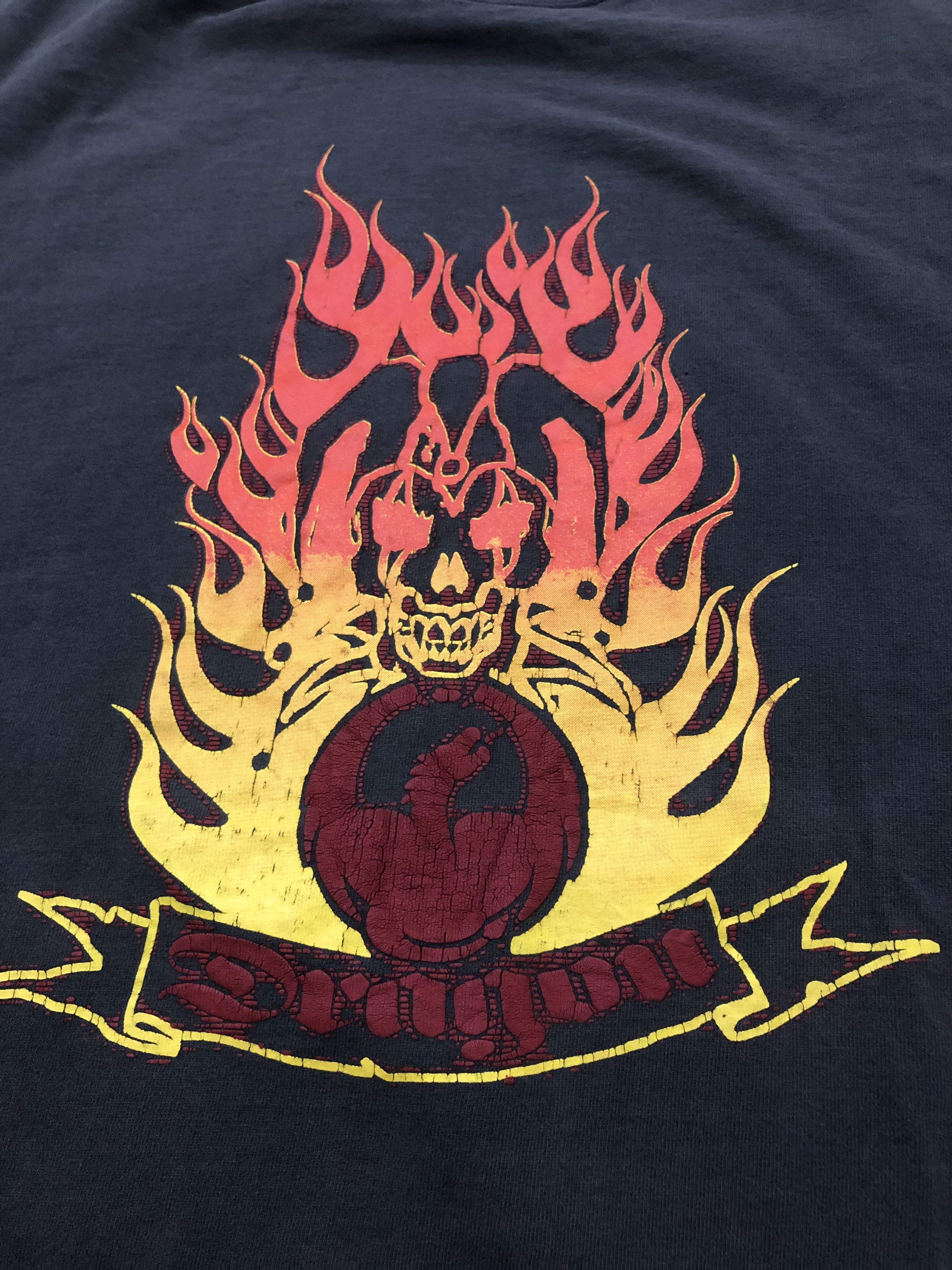 Vintage Vintage Worn 90s Skateboard Dragon Flame Tee Size US XL / EU 56 / 4 - 3 Thumbnail