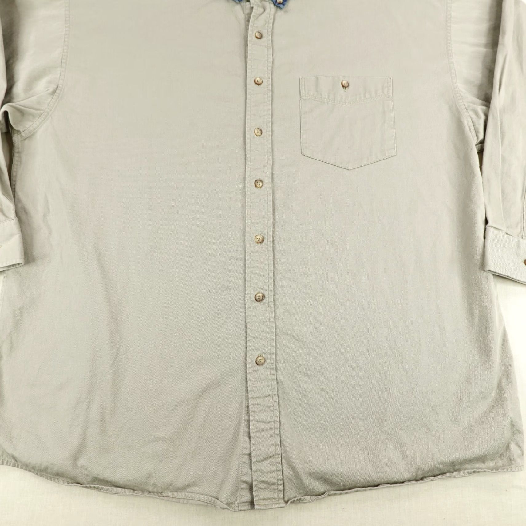 Vintage VINTAGE Panhandle Slim Western Shirt Mens XXL Gray Cotton Long Sleeve Button-Up Cowboy Theme Size US XXL / EU 58 / 5 - 4 Thumbnail