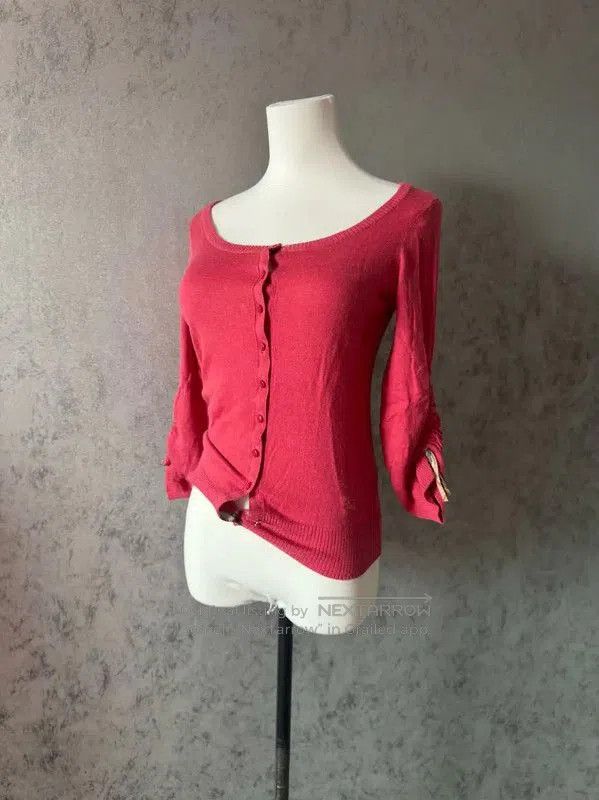 Burberry Pink Wool Short Cardigan for Women.
