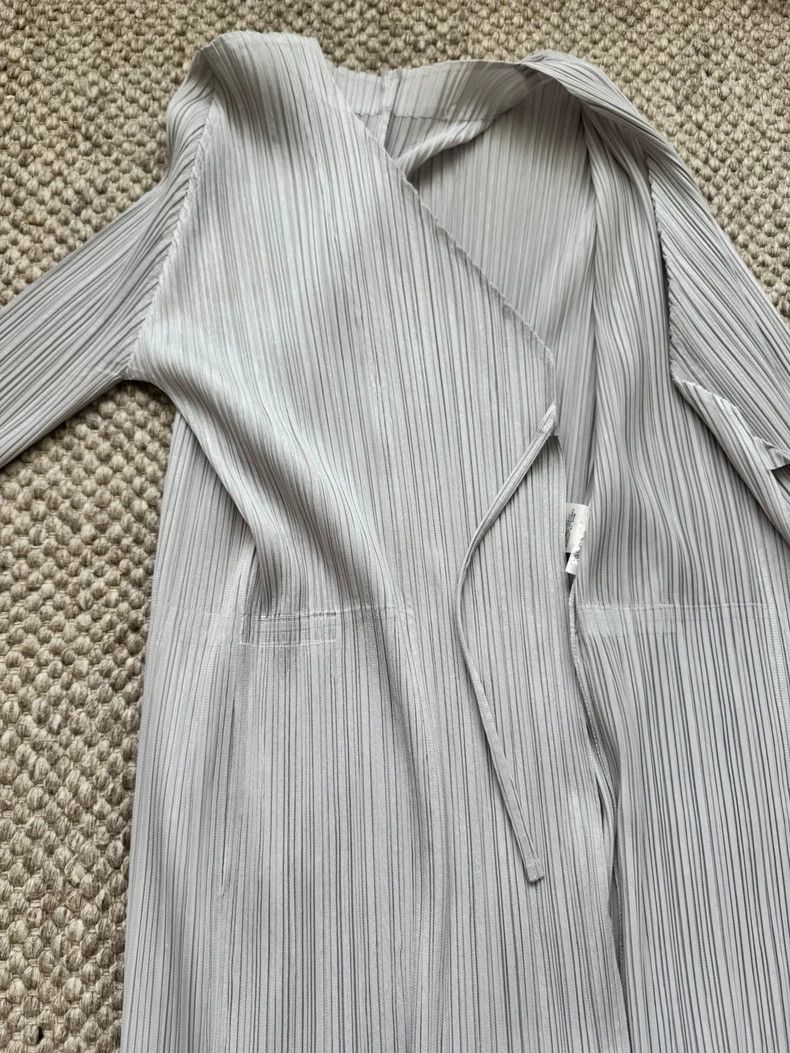 Issey Miyake issey miyake size:2 A long grey lace-up cardigan Size XXS / US 00 / IT 34 - 5 Thumbnail