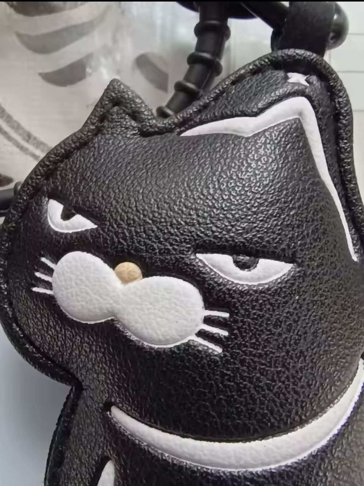 Designer Cat keychain cartoon cat leather Size ONE SIZE - 1 Thumbnail