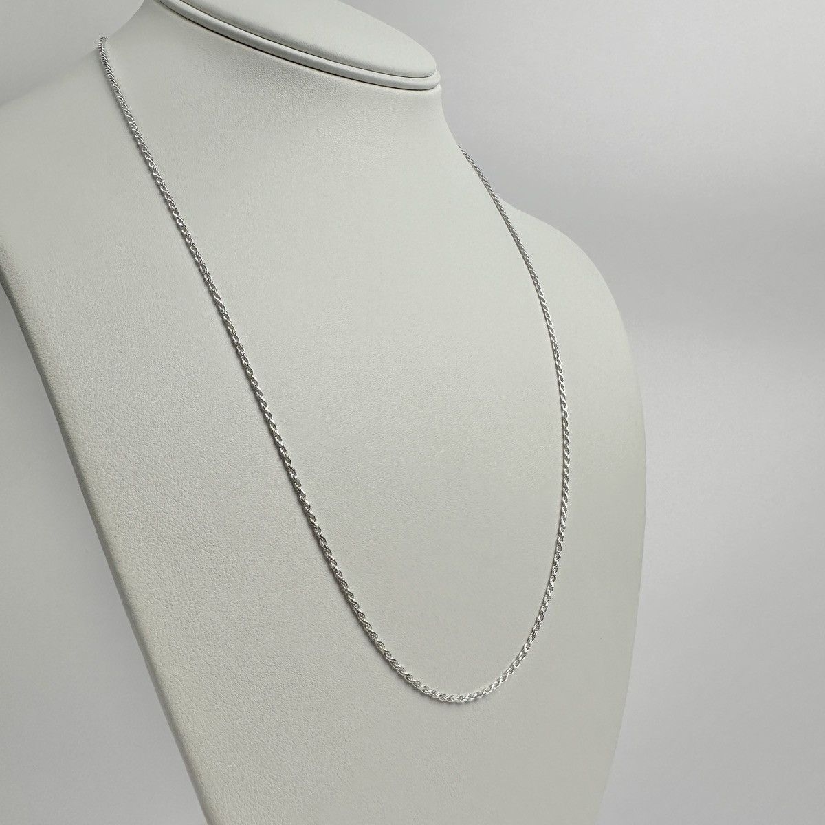 Jewelry Silver Chain Solid .925 Silver Rope Chain 1.5mm 22 Inches Size ONE SIZE - 2 Thumbnail