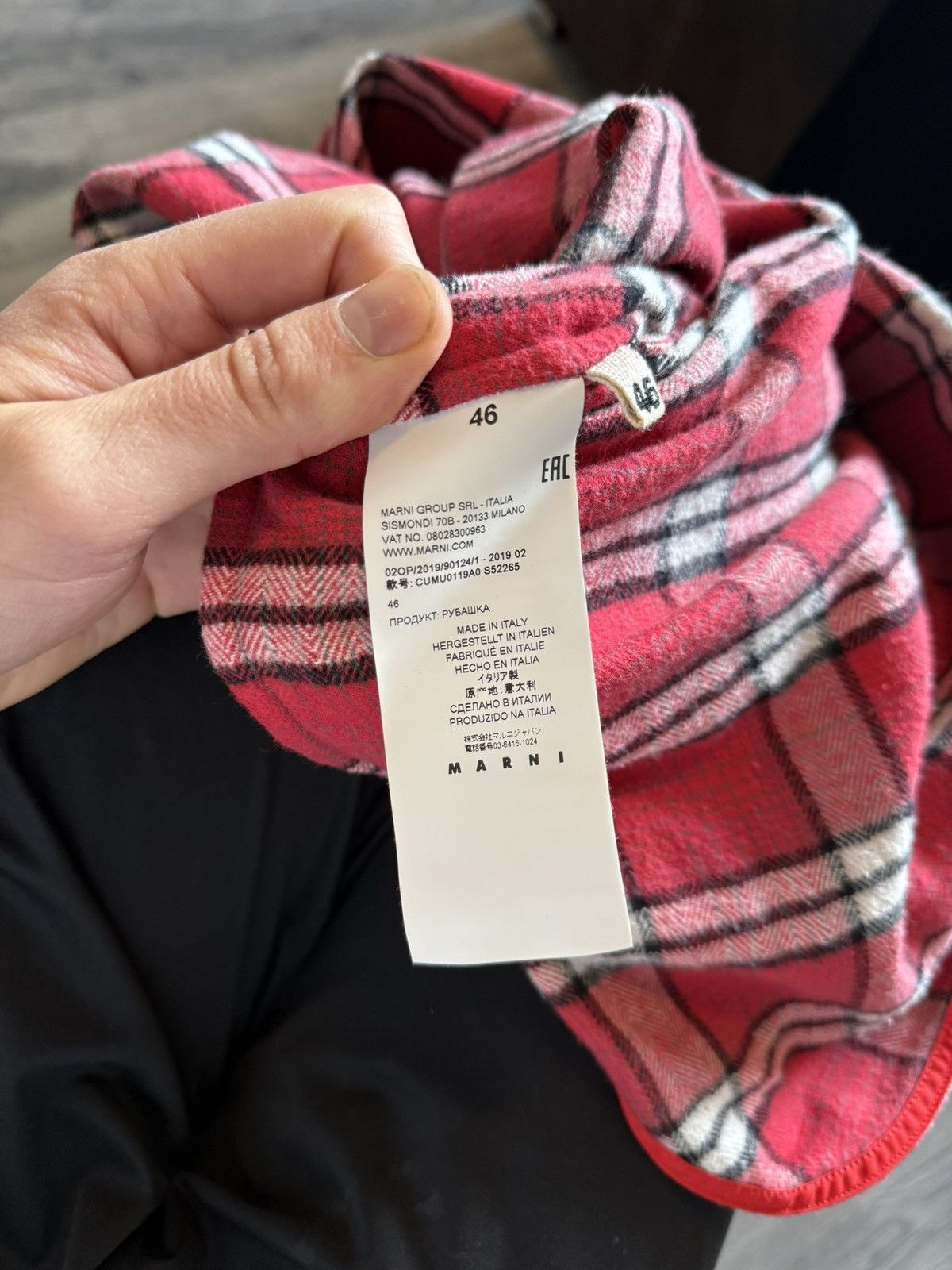 Marni Marni Red Plaid Brushed Cotton Overshirt Size US L / EU 52-54 / 3 - 9 Thumbnail