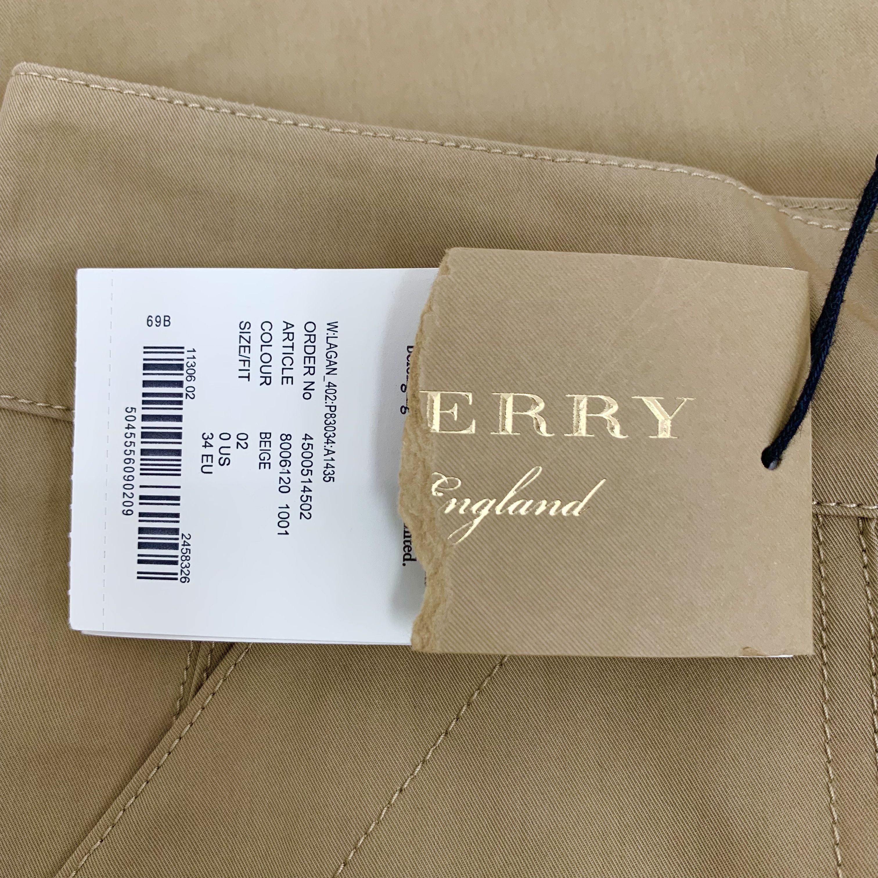 Burberry Burberry Zip Detail Skirt Brown (34) Size 24" / US 00 / IT 34 - 7 Thumbnail