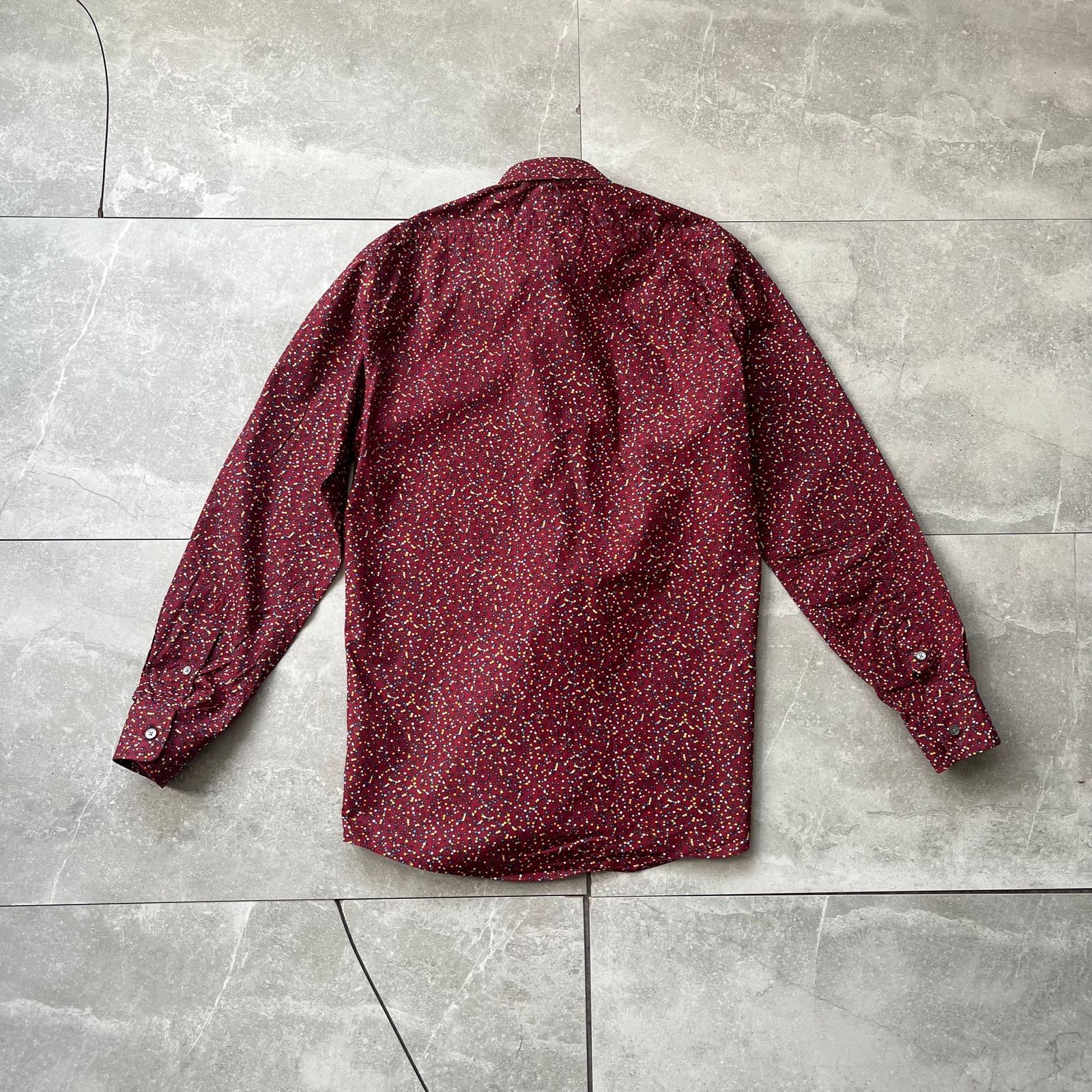 Louis Vuitton Louis Vuitton dot Print Button‑Up Shirt – Burgundy – Size M Size US M / EU 48-50 / 2 - 6 Thumbnail