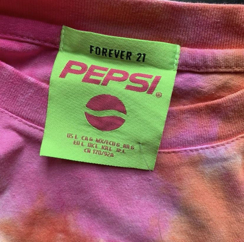 Forever 21 × Pepsi Tie-dye Pepsi multi-color short sleeve tee Size L / US 10 / IT 46 - 3 Thumbnail