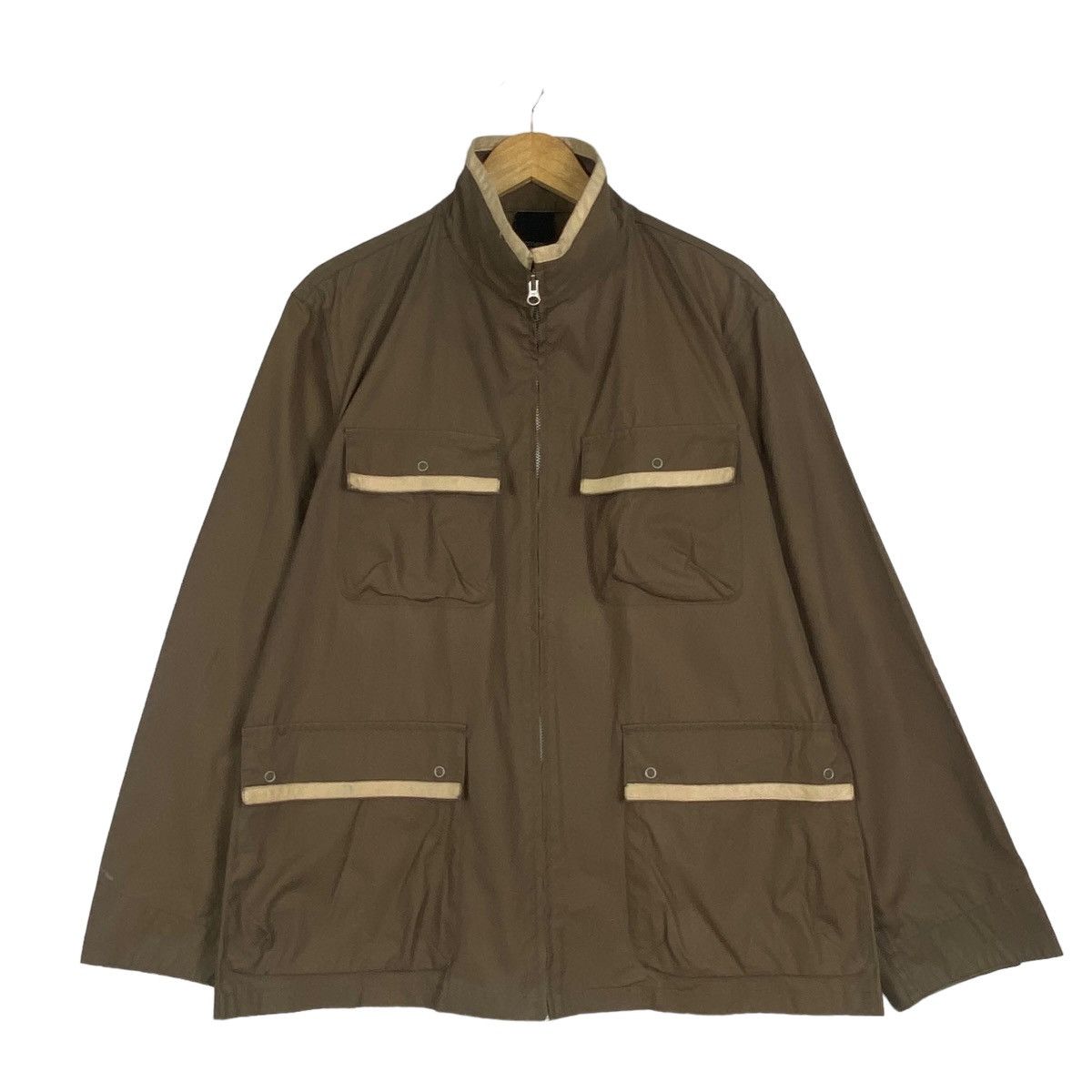 Mother Hai water mark multi pocket zipper jacket