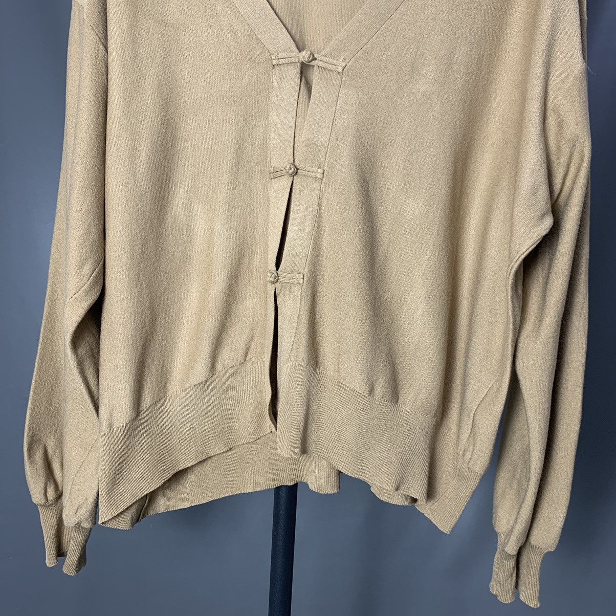 Issey Miyake × Japanese Brand × Pleats Please Issey Miyake RARE Vtg ISSEY MIYAKE Linen Button Cardigan Size US M / EU 48-50 / 2 - 3 Thumbnail