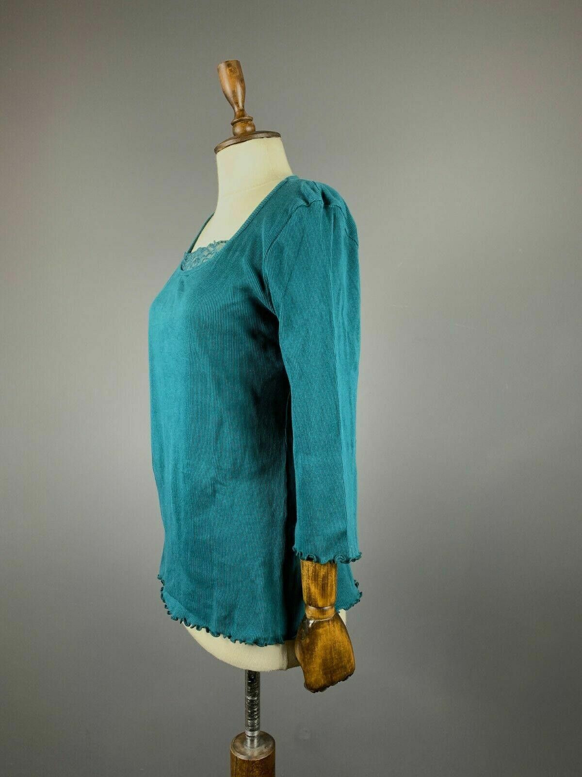 Designer Deerberg by Oska Blue Long Sleeve Top Blouse Size XL Size XL / US 12-14 / IT 48-50 - 4 Thumbnail