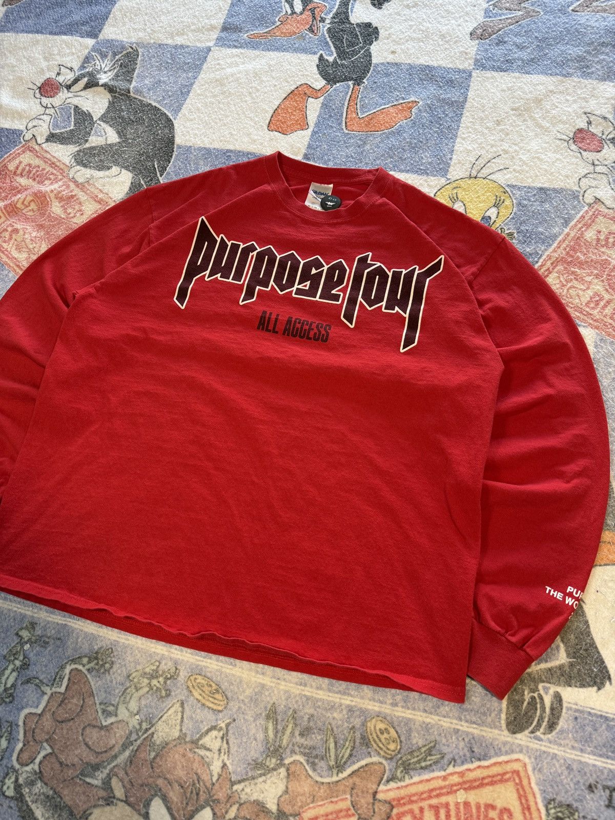 Justin Bieber Justin Bieber purpose tour long sleeve Size US XL / EU 56 / 4 - 2 Thumbnail