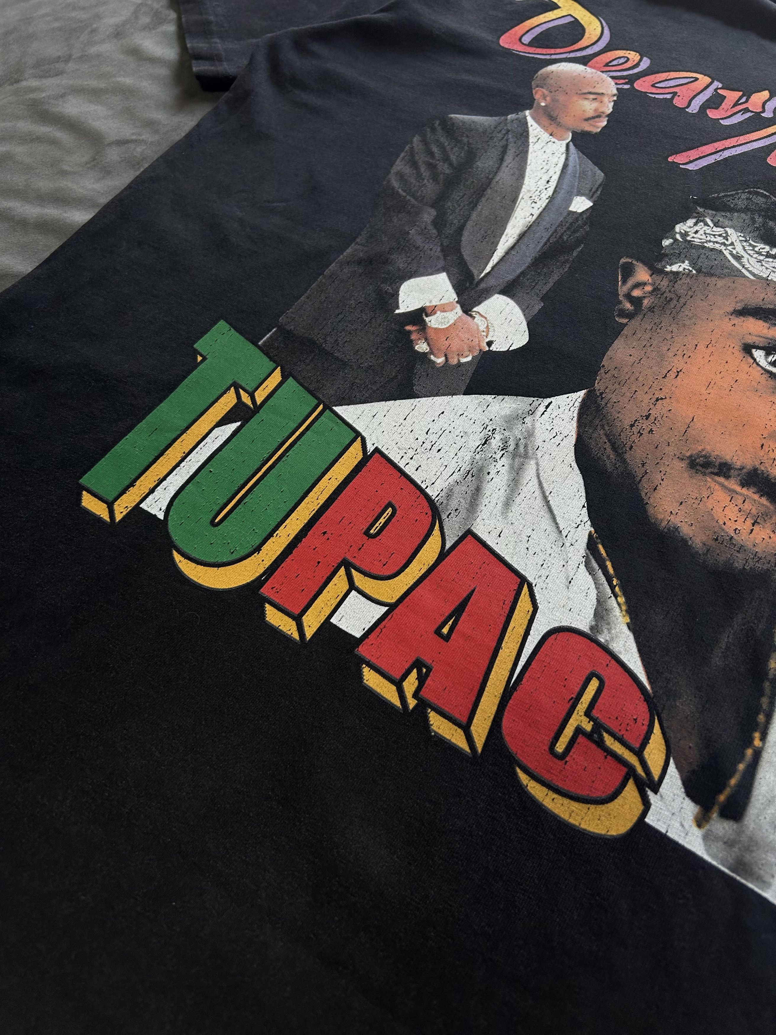 Japanese Brand Deadstock 2Pac Dear Mama Print Black Tee Size Medium Size US M / EU 48-50 / 2 - 4 Thumbnail