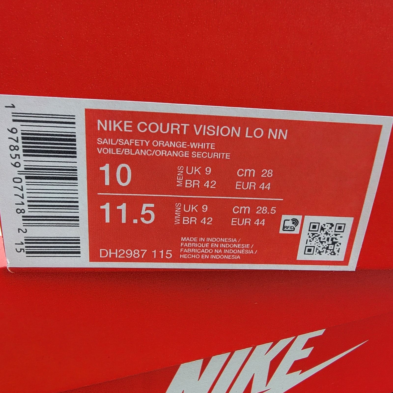 Nike Nike Court Vision Low Next Nature Sail Orange Men's 10 Size US 10 / EU 43 - 10 Thumbnail