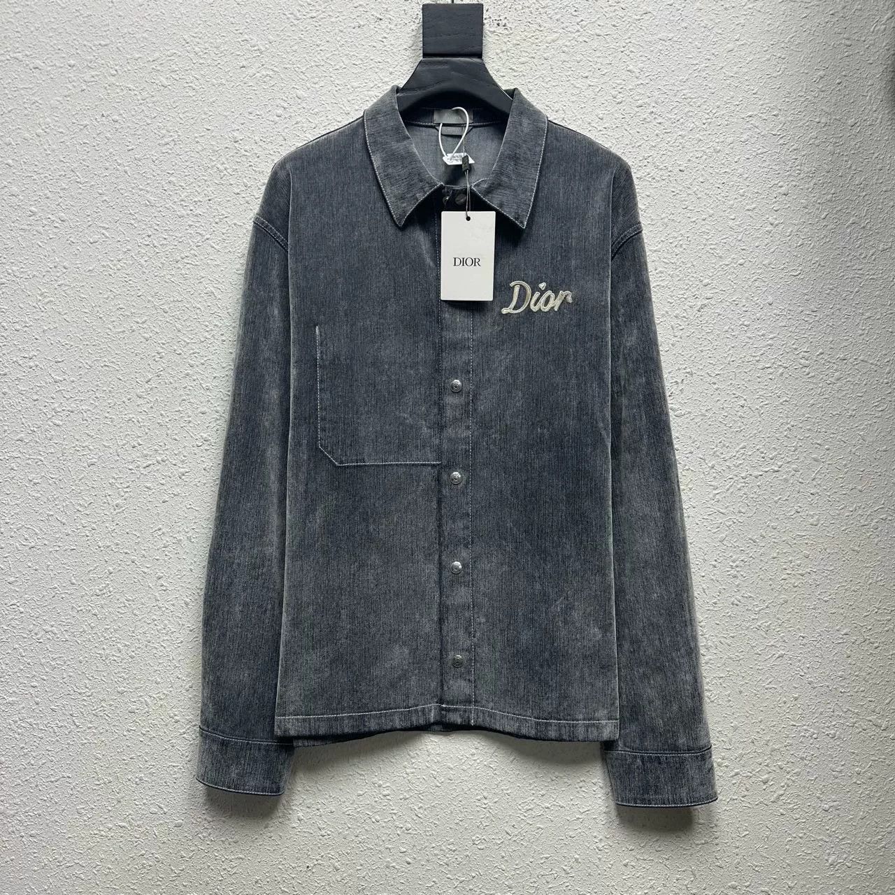 Dior DIOR Flocked Logo Washed Denim Jacket Size US M / EU 48-50 / 2 - 1 Thumbnail