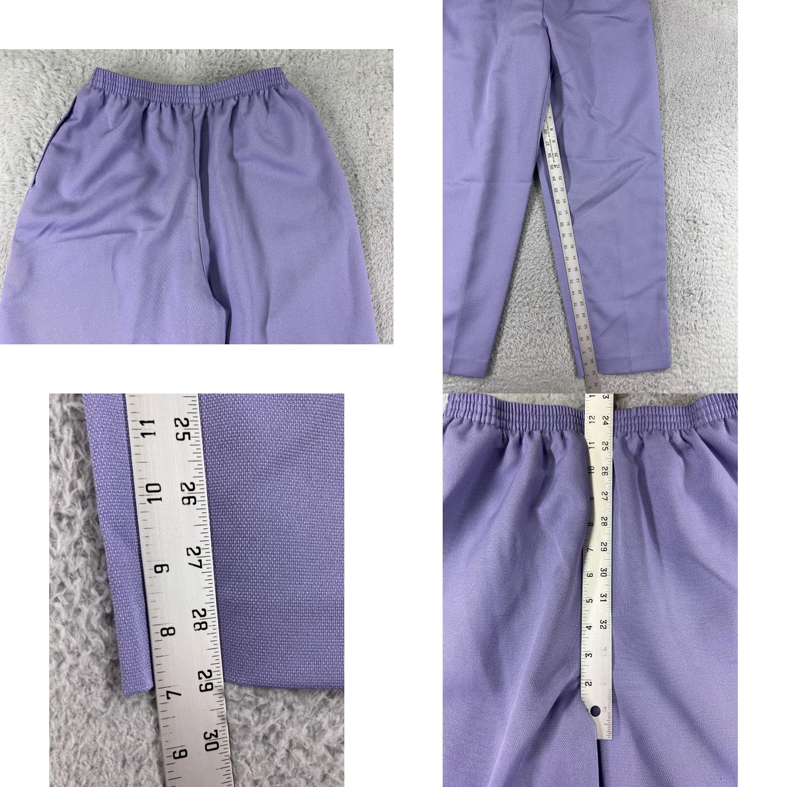 Vintage VINTAGE JoRo Pants Womens 12 Purple Elastic Waist Pull On 100% Polyester Lane Bryant Size 34" / US 12 / IT 48 - 8 Thumbnail