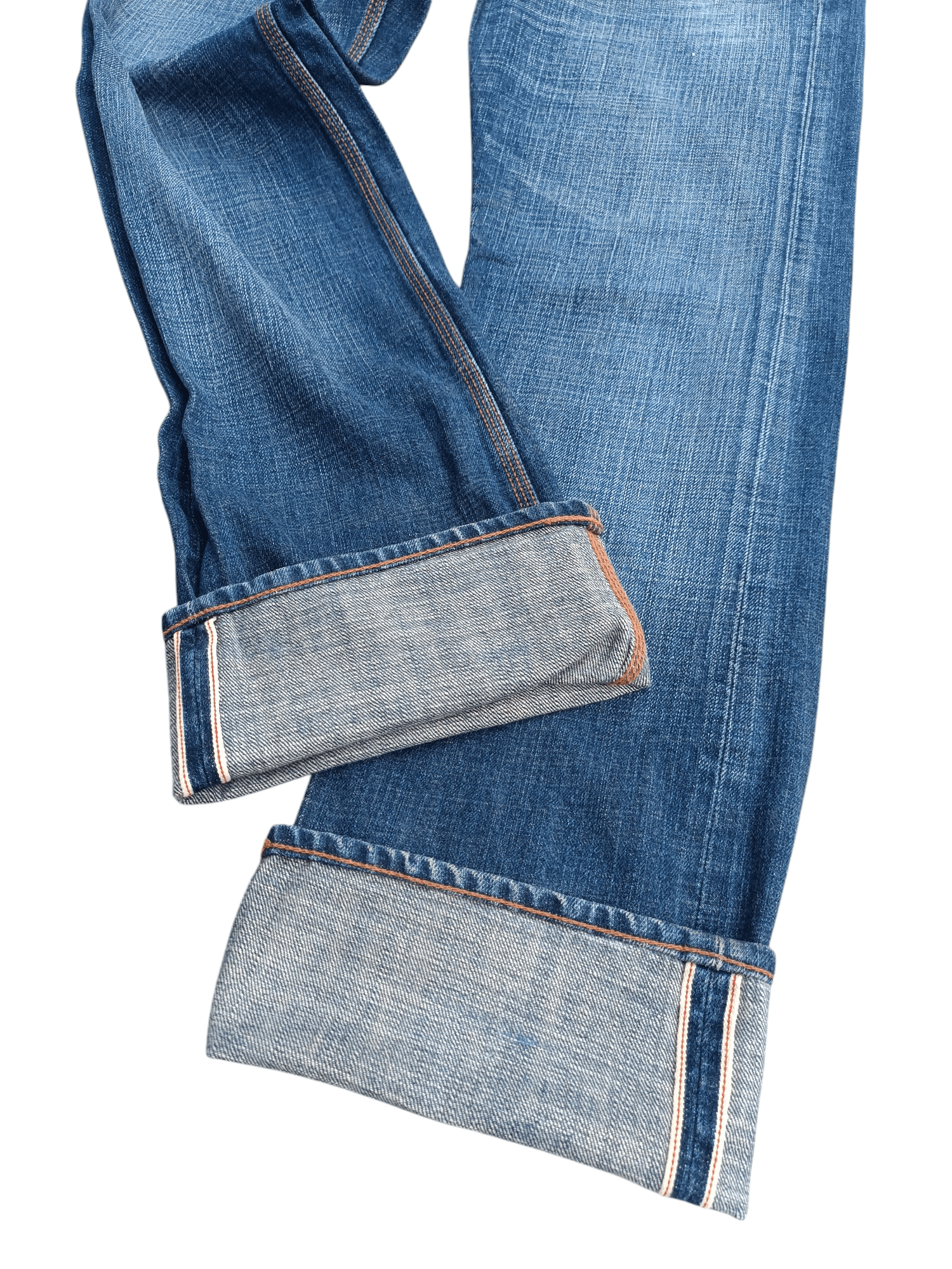Japanese Brand × Uniqlo 🟦 UJ Jean Selvedege Indigo Whiskers Denim Uniqlo Jeans Size US 30 / EU 46 - 9 Thumbnail
