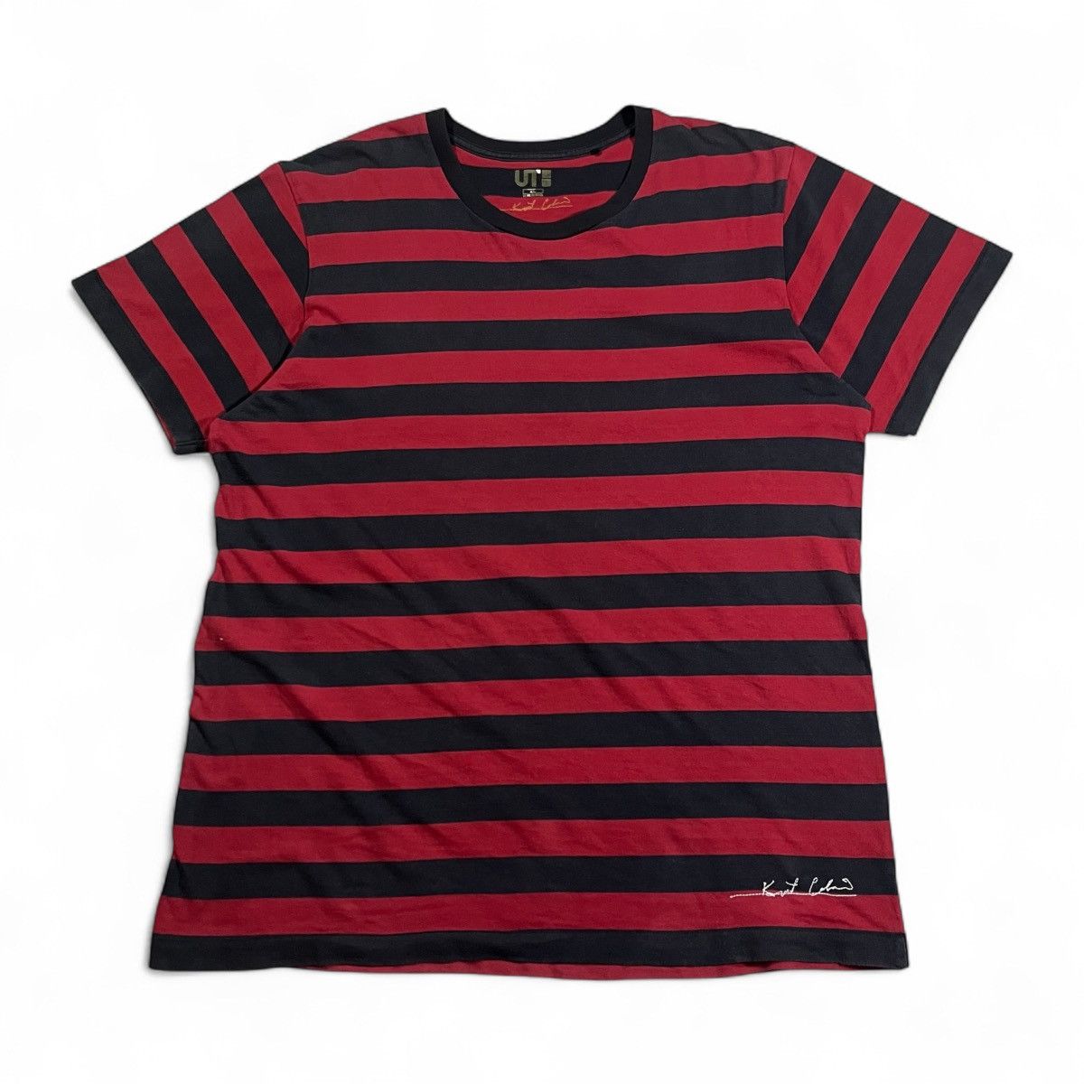 Japanese Brand Kurt Cobain Stripe Tee Size US XL / EU 56 / 4 - 4 Thumbnail