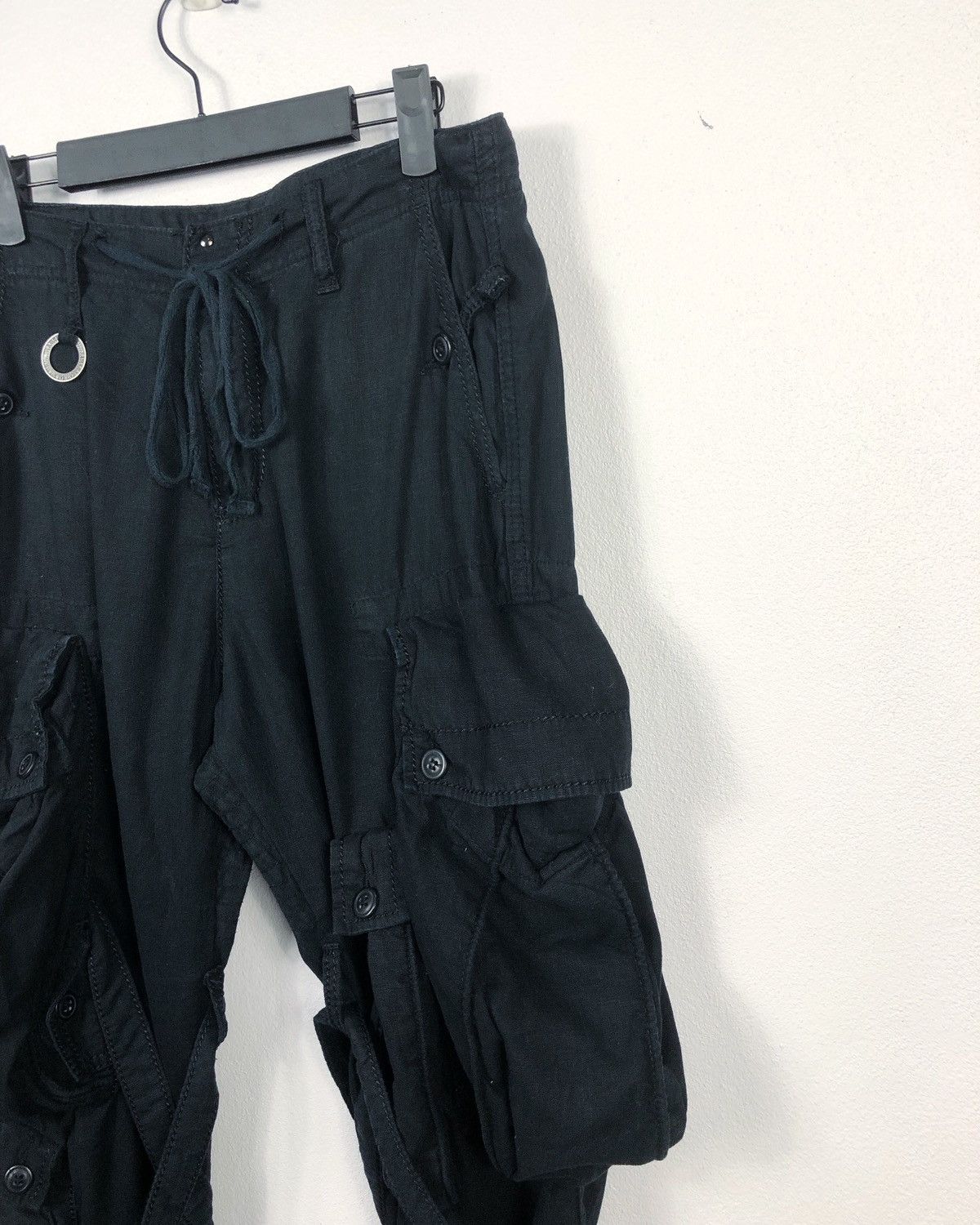 BUFFALO BOBS Rare Buffalo Bobs Noir Punk Bondage Cargo Pants Size US 30 / EU 46 - 4 Thumbnail