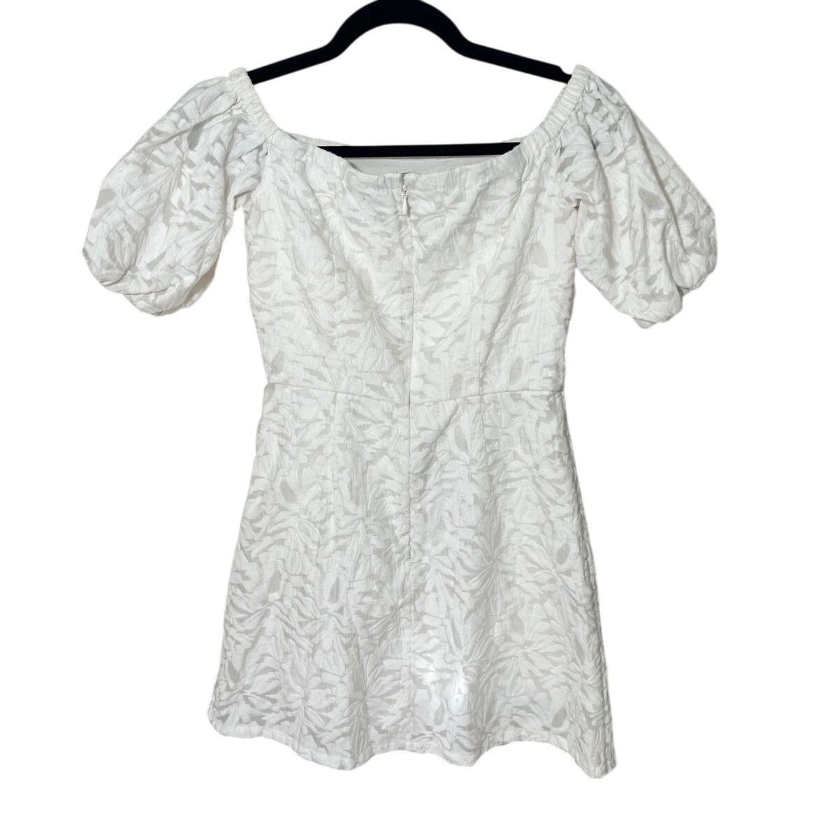 & Other Stories & Other Stories White Mini Dress Off Shoulder Bardot SZ 4 Size S / US 4 / IT 40 - 4 Thumbnail
