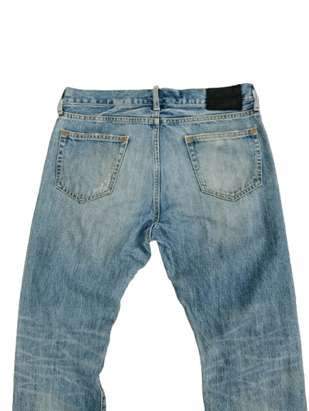 Japanese Brand The Stooge & Co Distressed Jeans Blue Denim Size US 31 - 4 Thumbnail