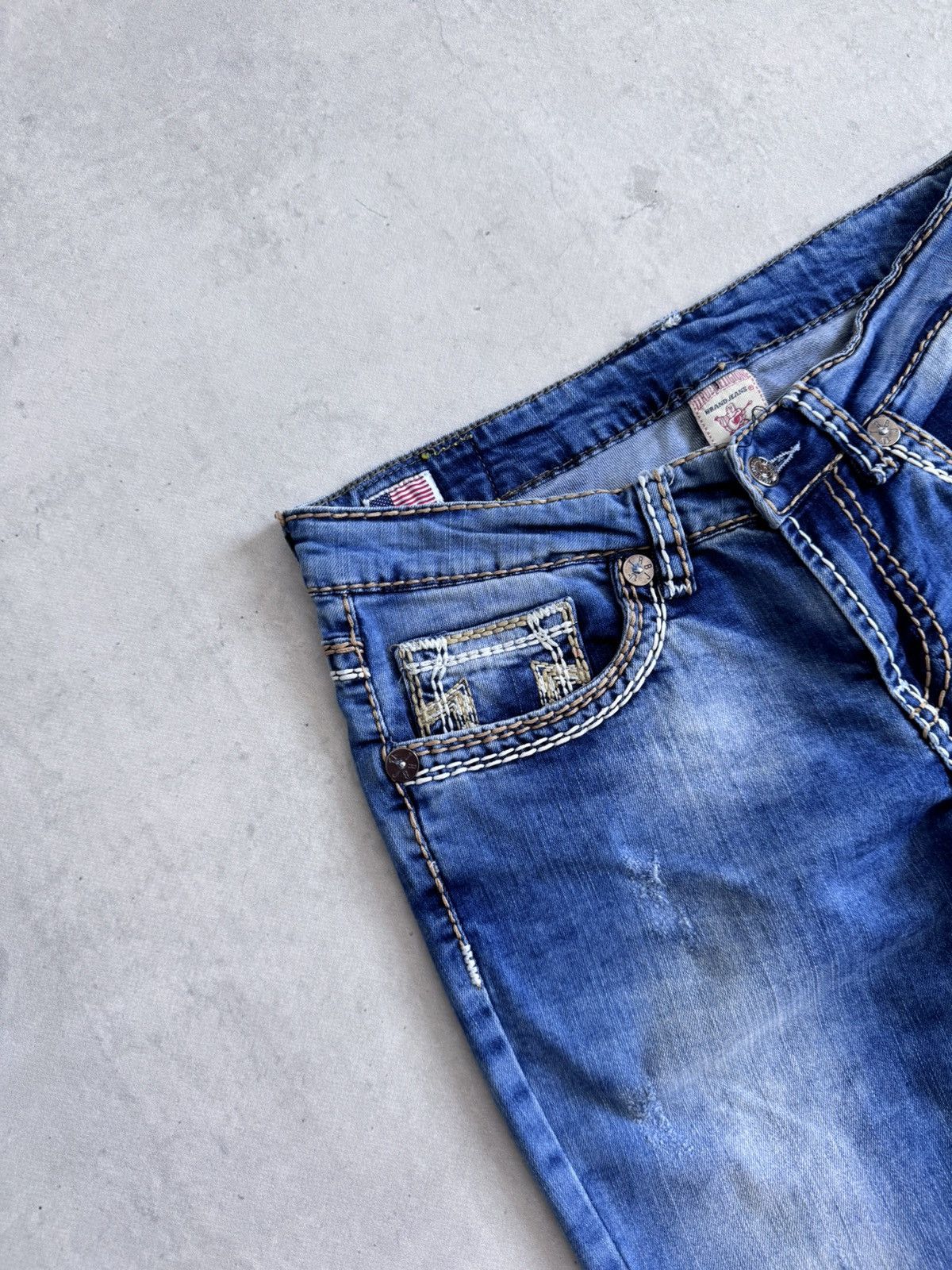 True Religion Vintage True Religion Slim Y2K Denim Unisex U.S.A Shorts Size US 31 - 4 Thumbnail