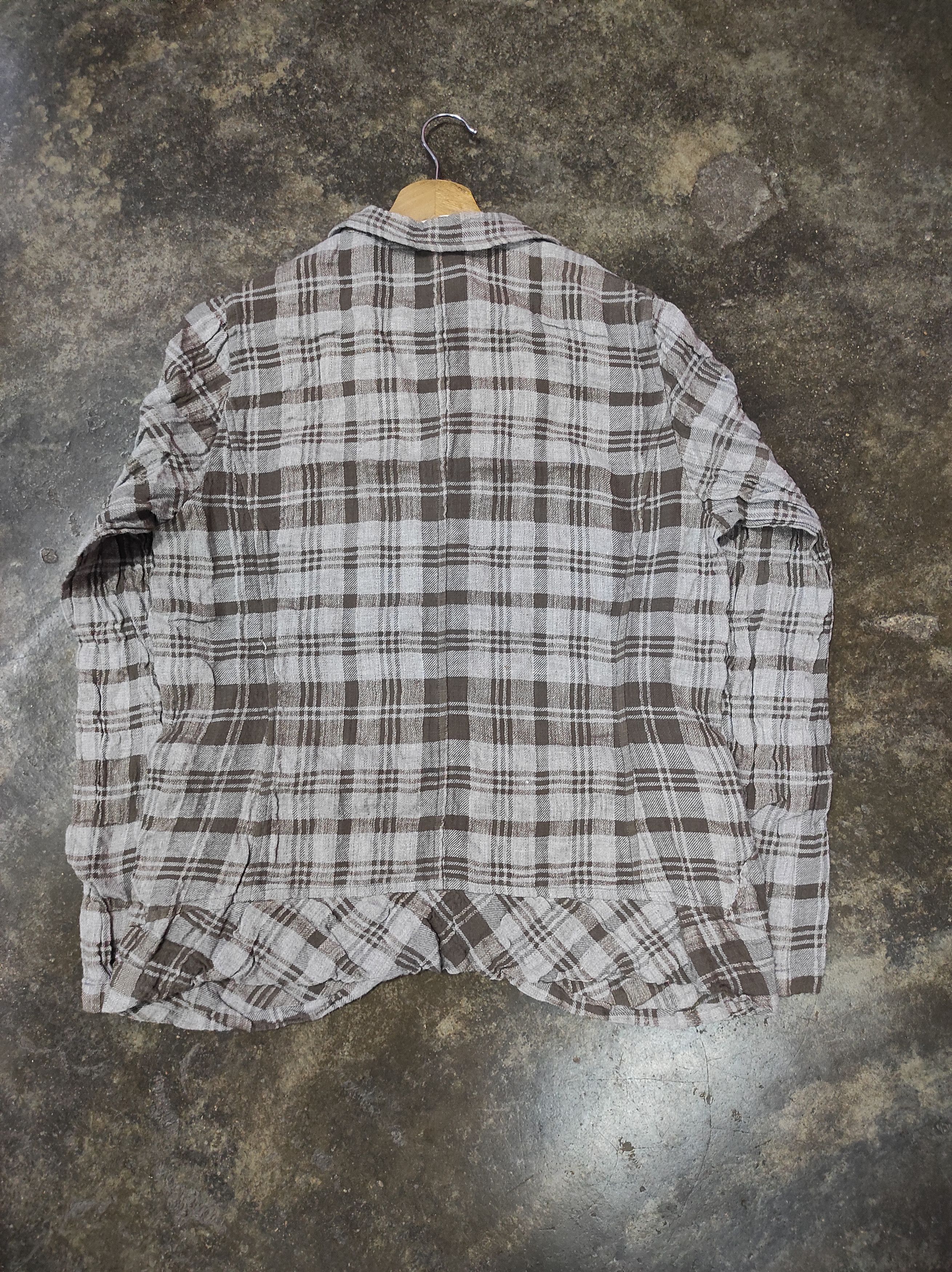Issey Miyake PLANTATION PLAID COAT JACKET Size M / US 6-8 / IT 42-44 - 6 Thumbnail
