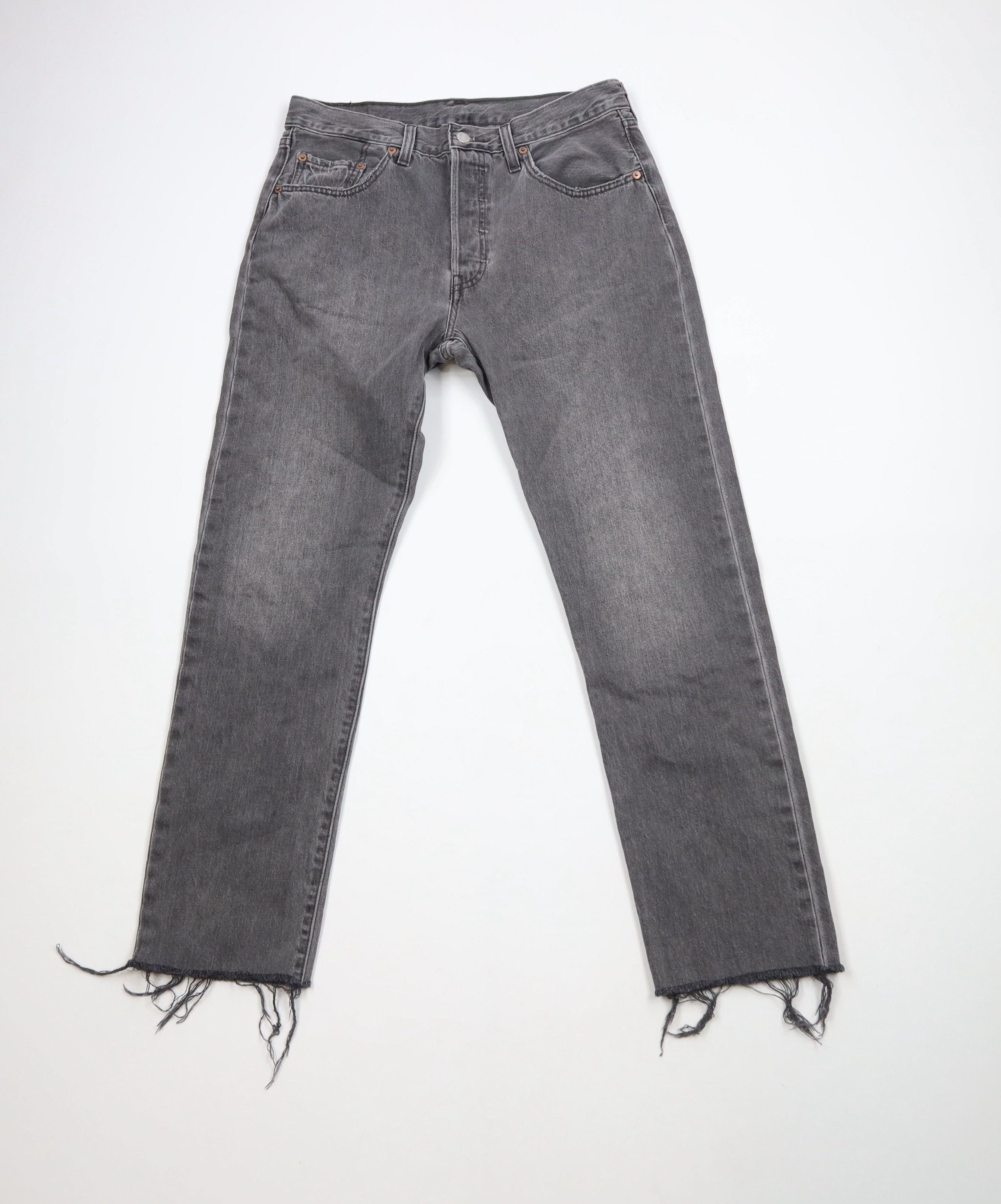 Levi's × Vintage Vintage Y2K Levis 501 Raw Hem Button Fly Original Fit Jeans Size 30" / US 8 / IT 44 - 1 Thumbnail