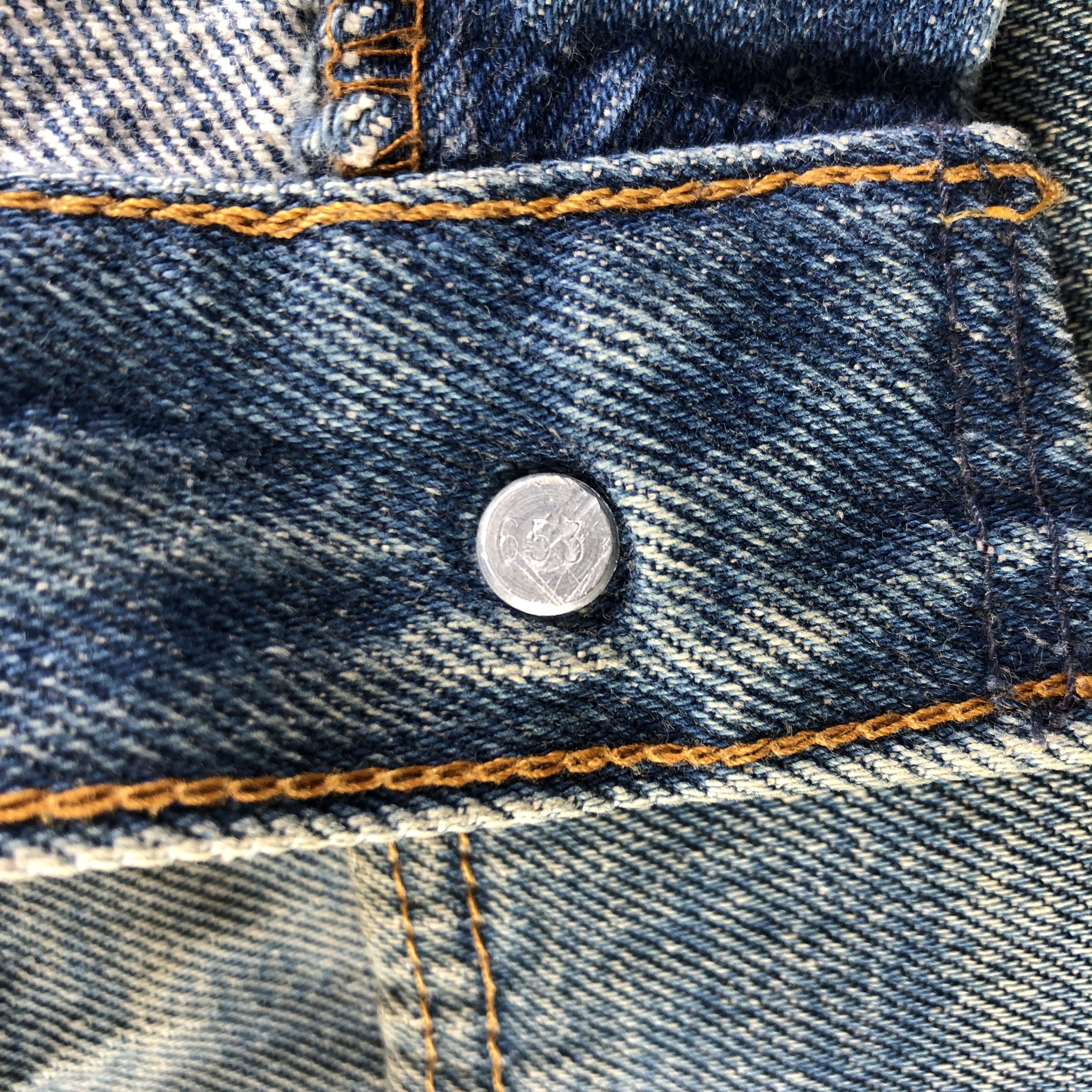 Levi's Vintage 80s Levis 501 Jeans Dirty Blue Denim KJ2901 Size US 31 - 9 Thumbnail