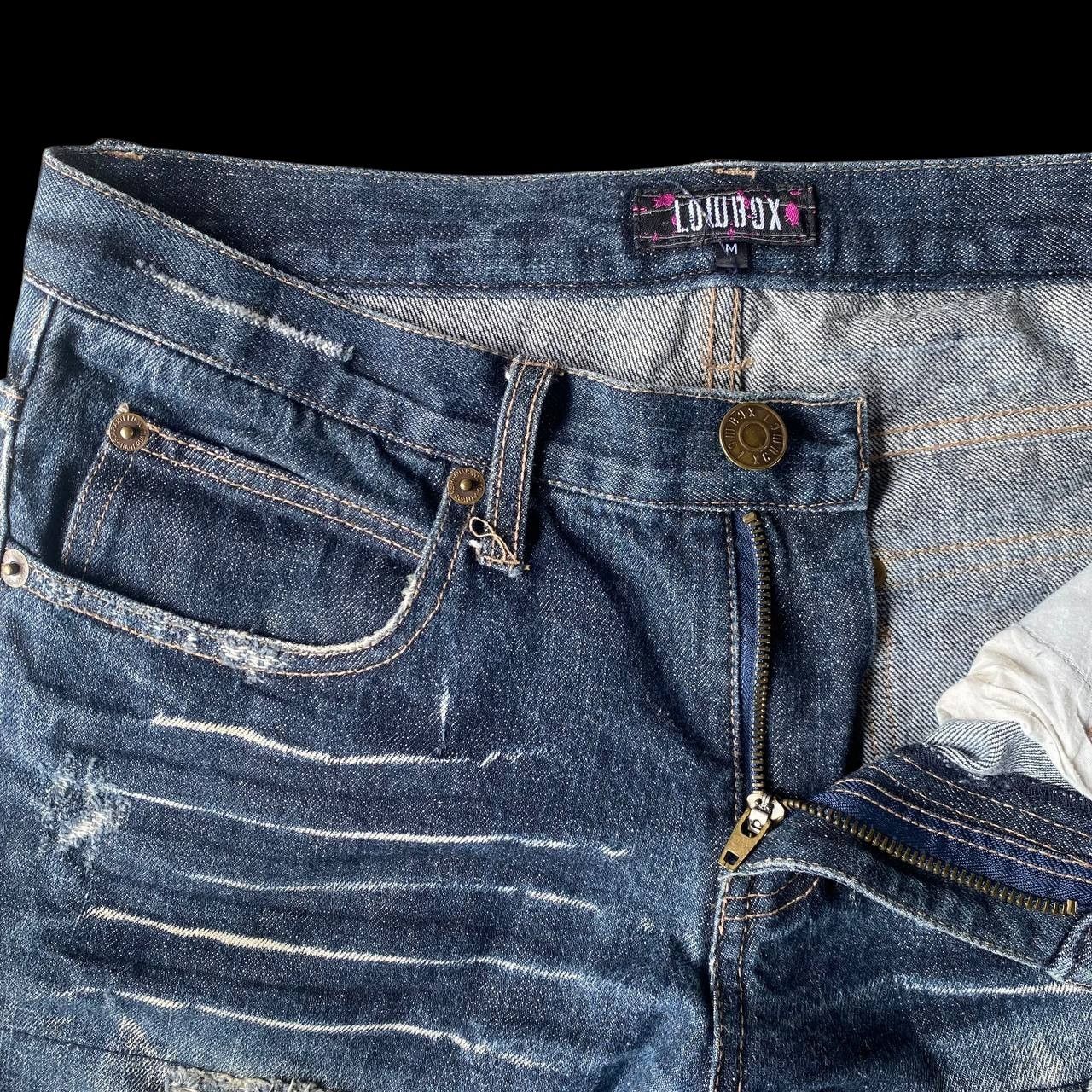LOWBOX ARCHIVE Lowbox "Shredded" Distressed Flare Cyberpunk Size US 29 - 8 Thumbnail